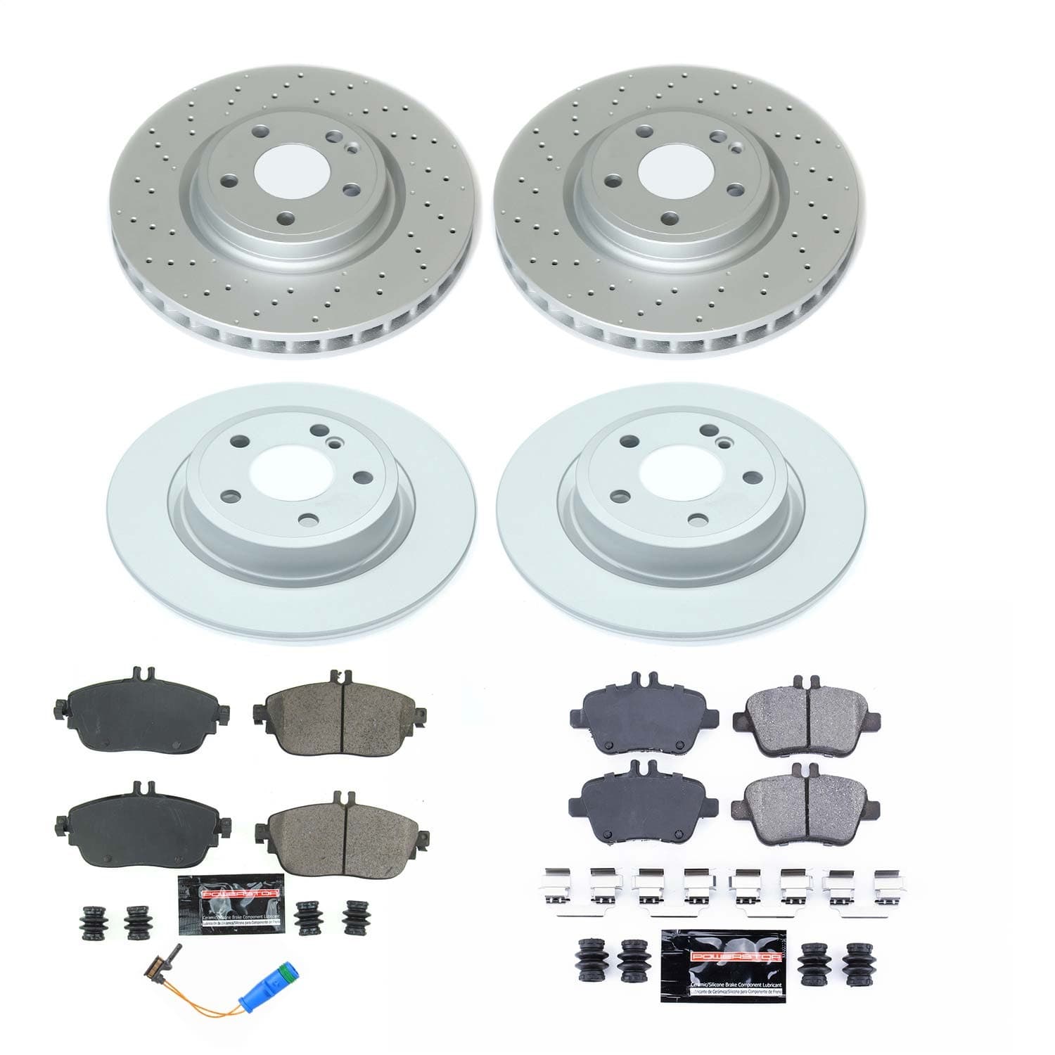 Power Stop - CRK8262 - Front and Rear - Disc Brake Pad and Rotor Kit image 1