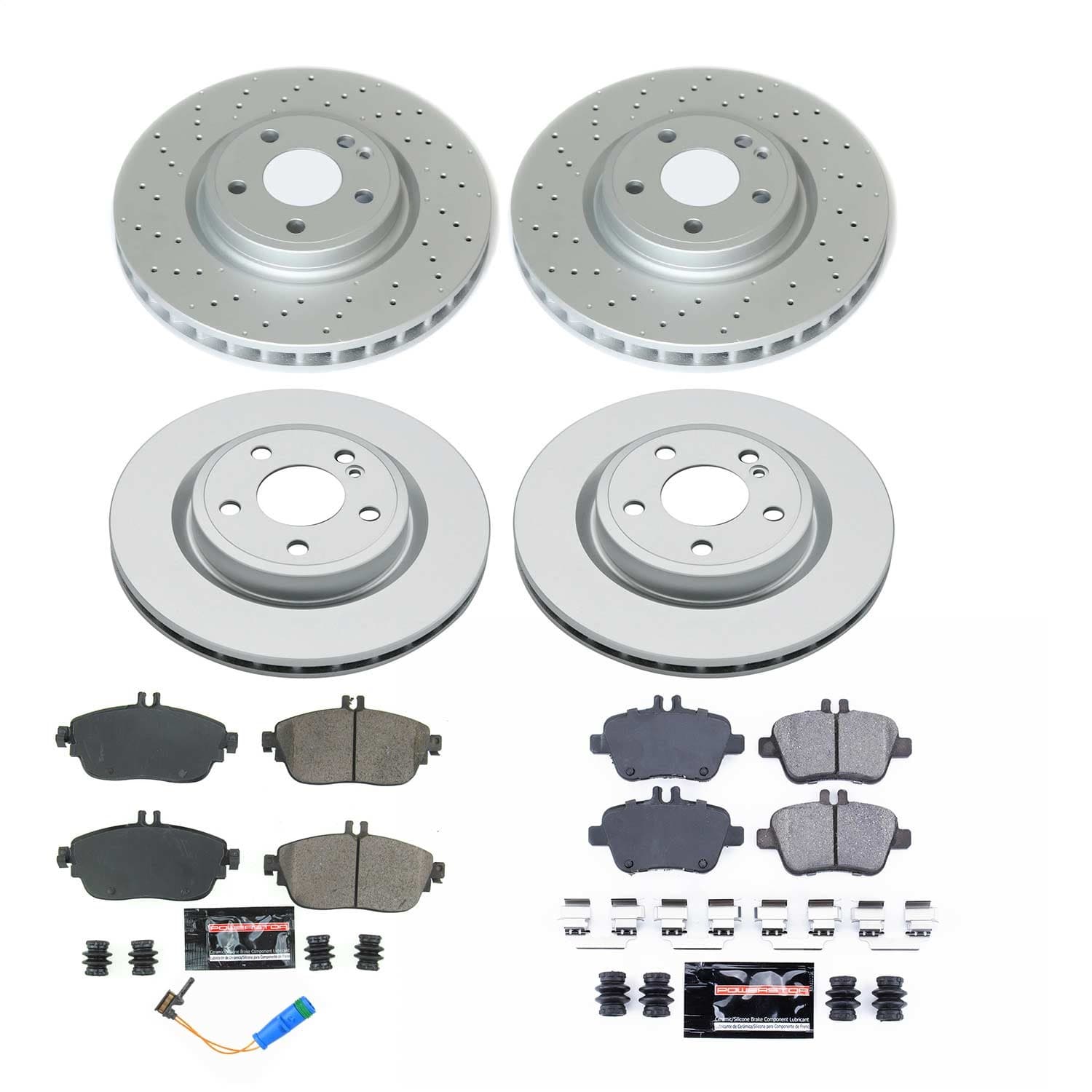 Power Stop - CRK8265 - Front and Rear - Disc Brake Pad and Rotor Kit image 1
