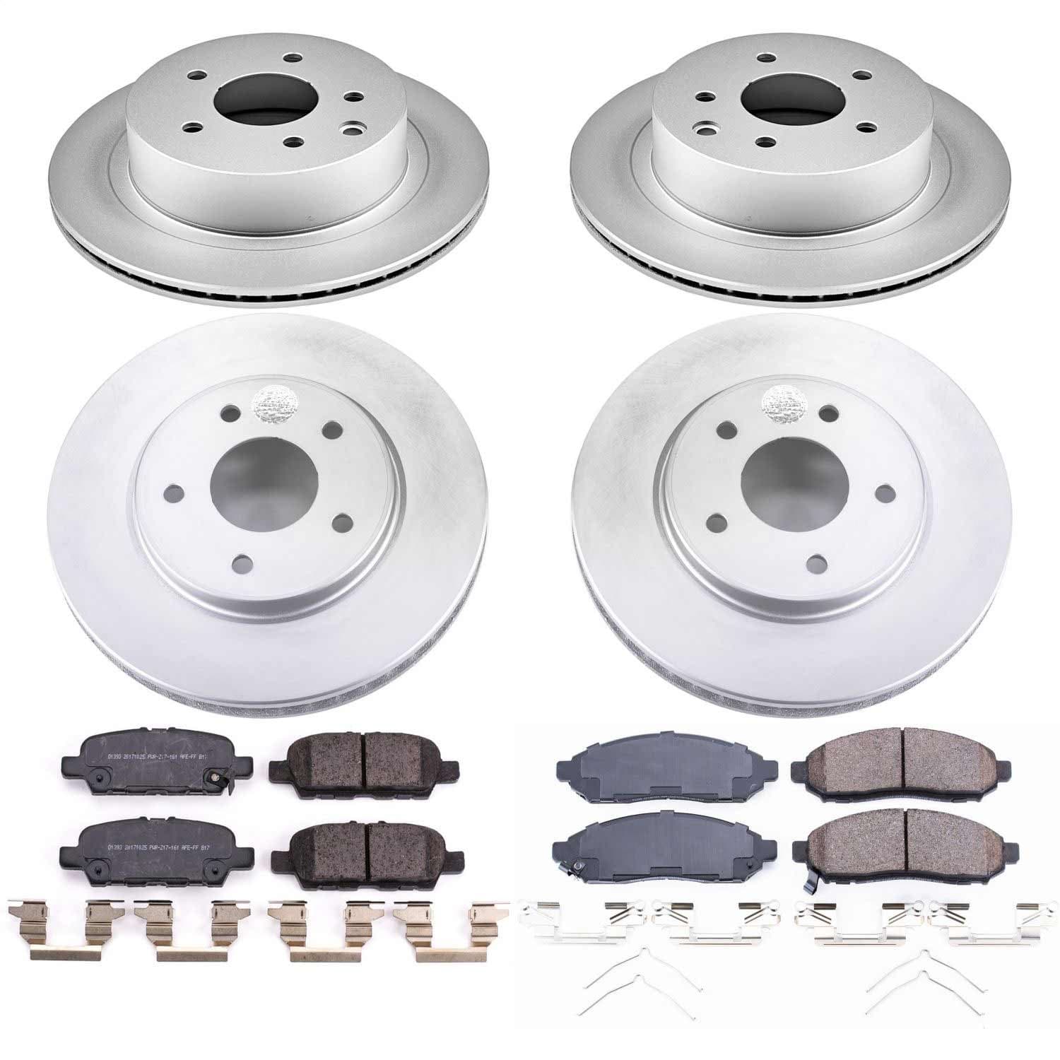 Power Stop - CRK8272 - Front and Rear - Disc Brake Pad and Rotor Kit image 1