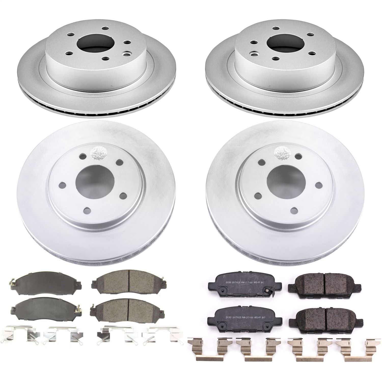 Power Stop - CRK8273 - Front and Rear - Disc Brake Pad and Rotor Kit image 1