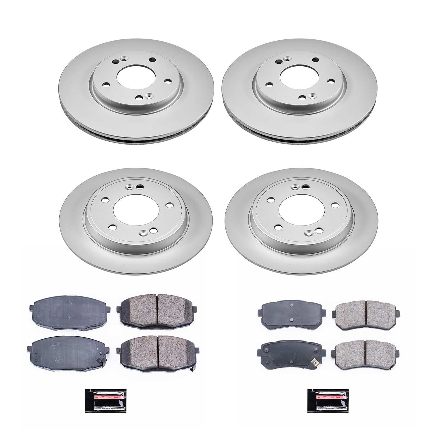 Power Stop - CRK8278 - Front and Rear - Disc Brake Pad and Rotor Kit image 1
