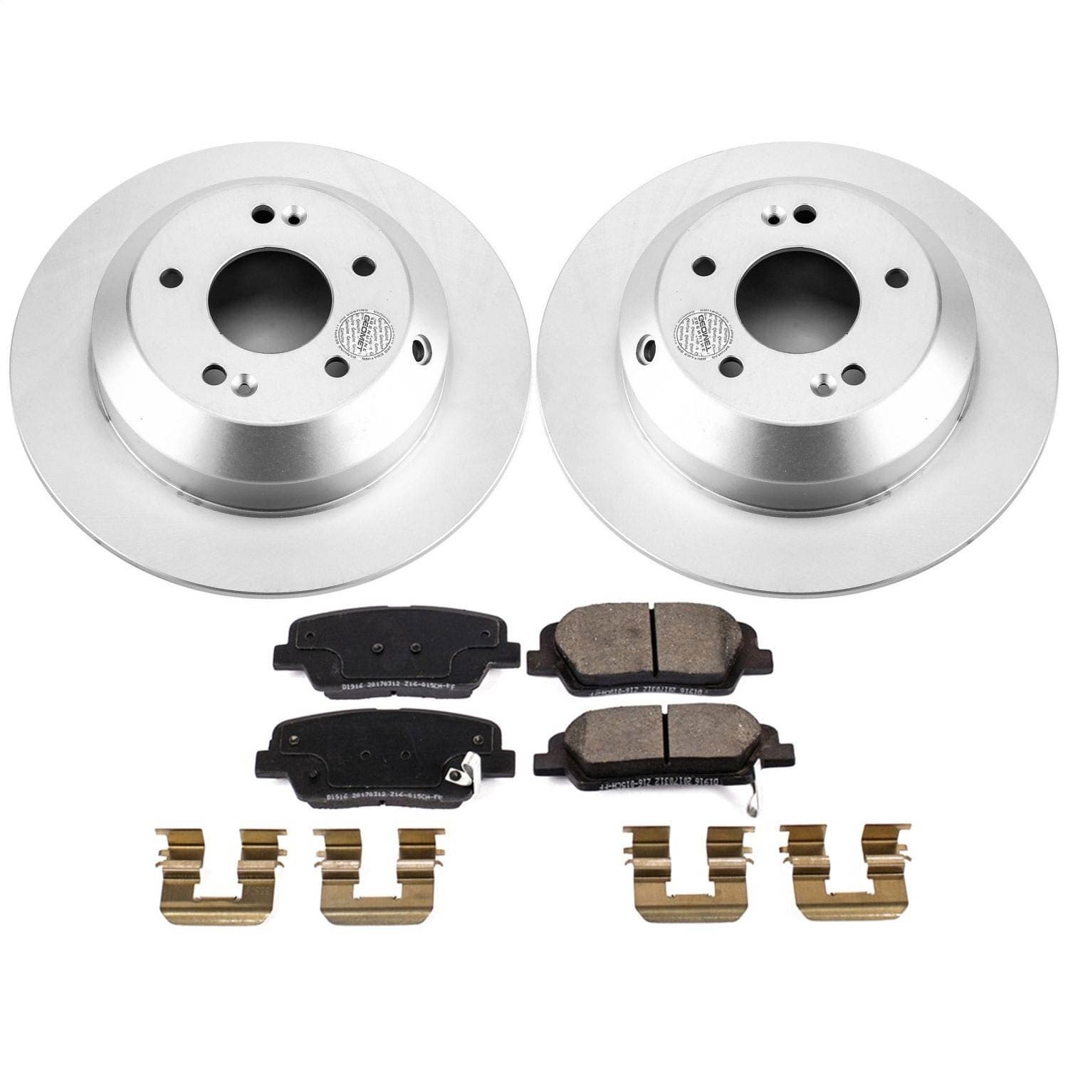 Power Stop - CRK8283 - Rear - Disc Brake Pad and Rotor Kit image 1