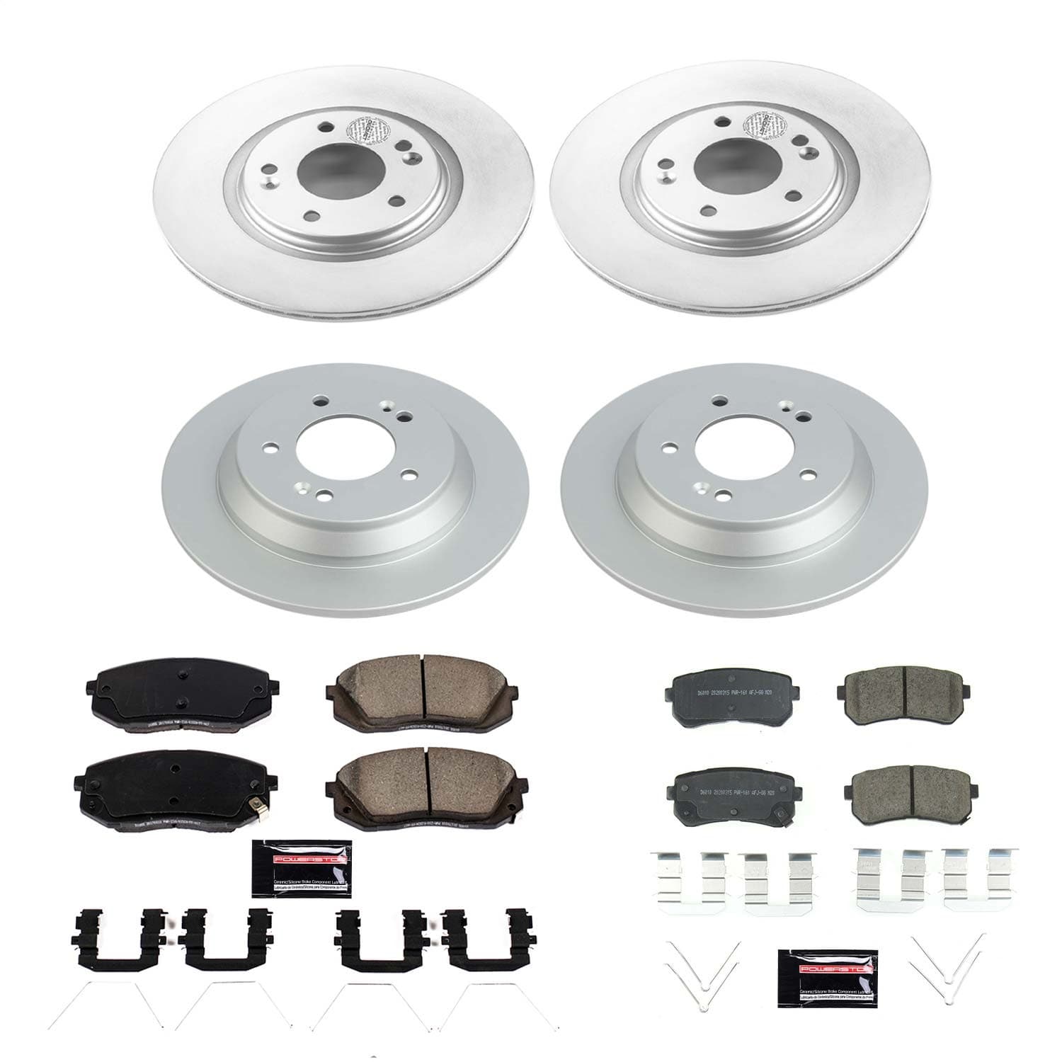 Power Stop - CRK8287 - Front and Rear - Disc Brake Pad and Rotor Kit image 1
