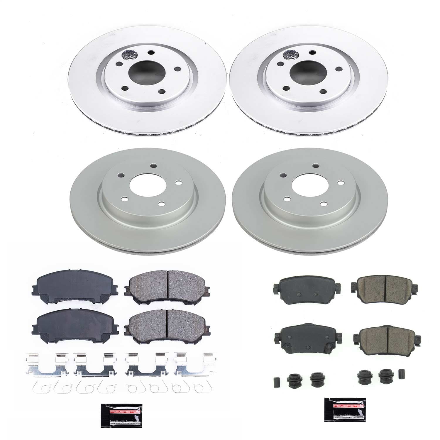 Power Stop - CRK8289 - Front and Rear - Disc Brake Pad and Rotor Kit image 1