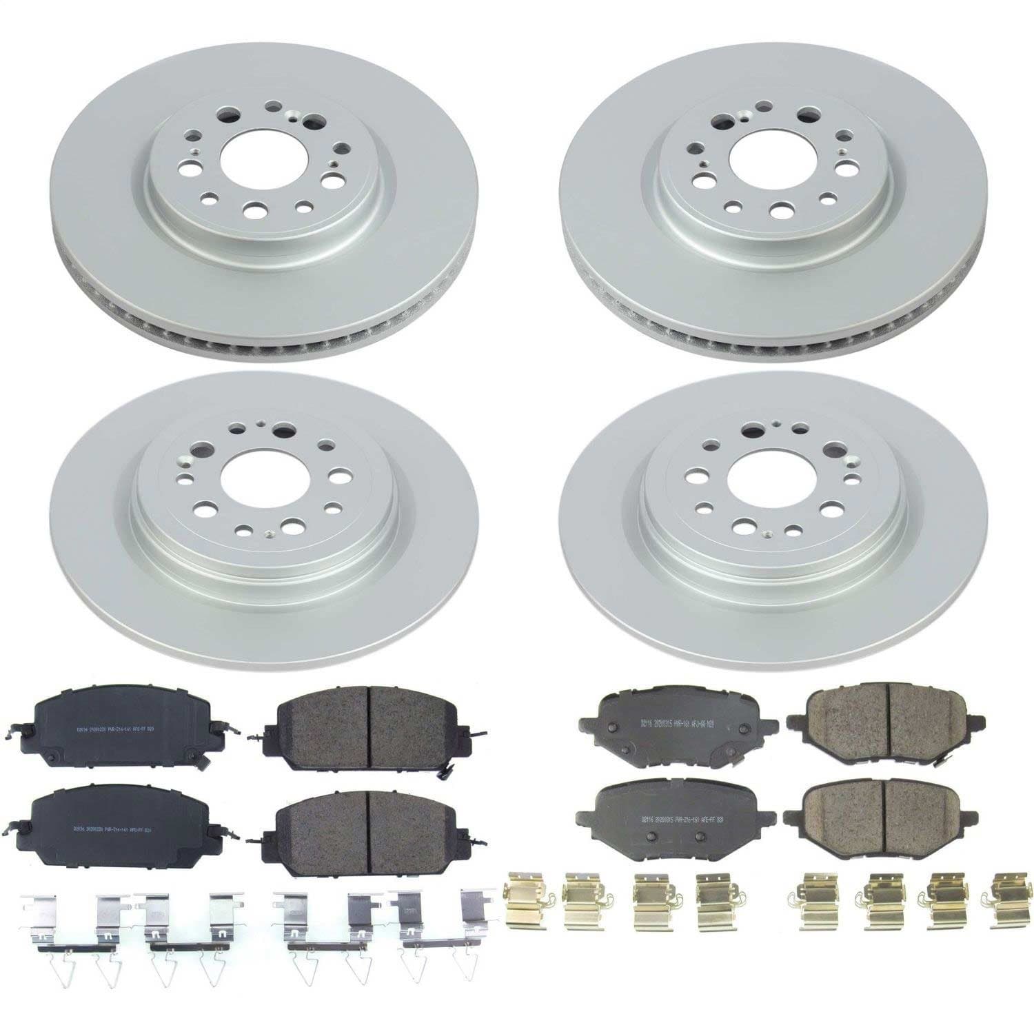 Power Stop - CRK8294 - Front and Rear - Disc Brake Pad and Rotor Kit image 1