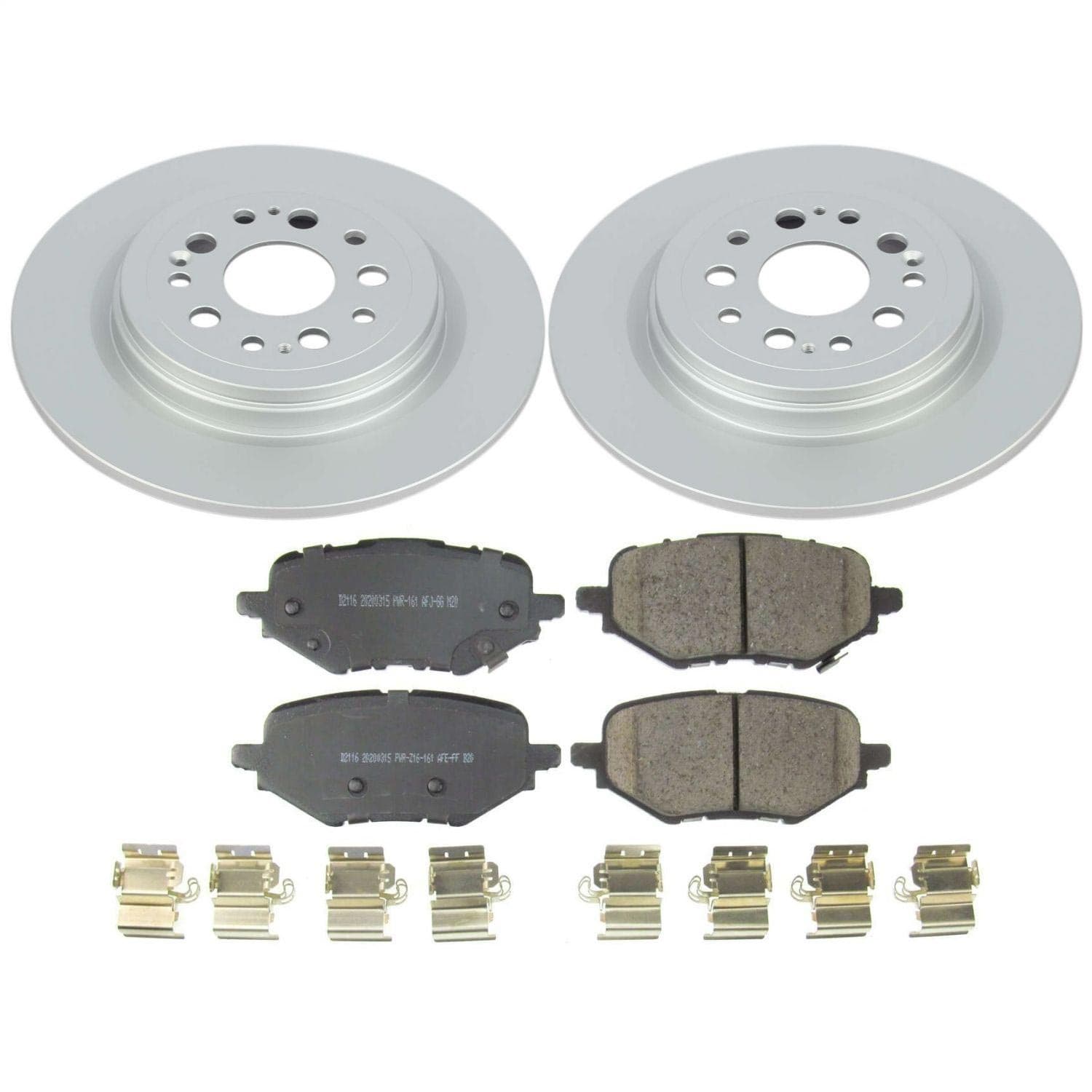 Power Stop - CRK8296 - Rear - Disc Brake Pad and Rotor Kit image 1