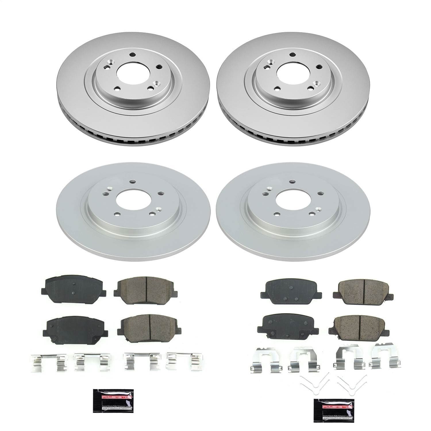 Power Stop - CRK8308 - Front and Rear - Disc Brake Pad and Rotor Kit image 1