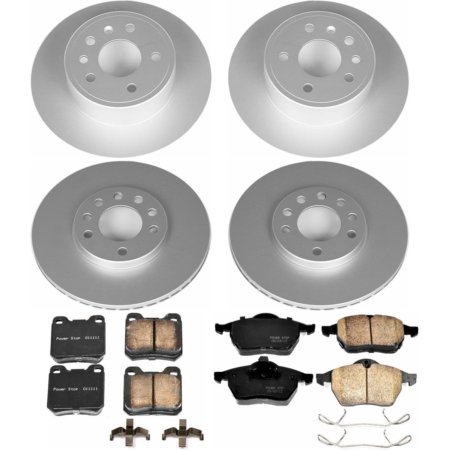Power Stop - CRK833 - Front and Rear - Disc Brake Pad and Rotor Kit image 1