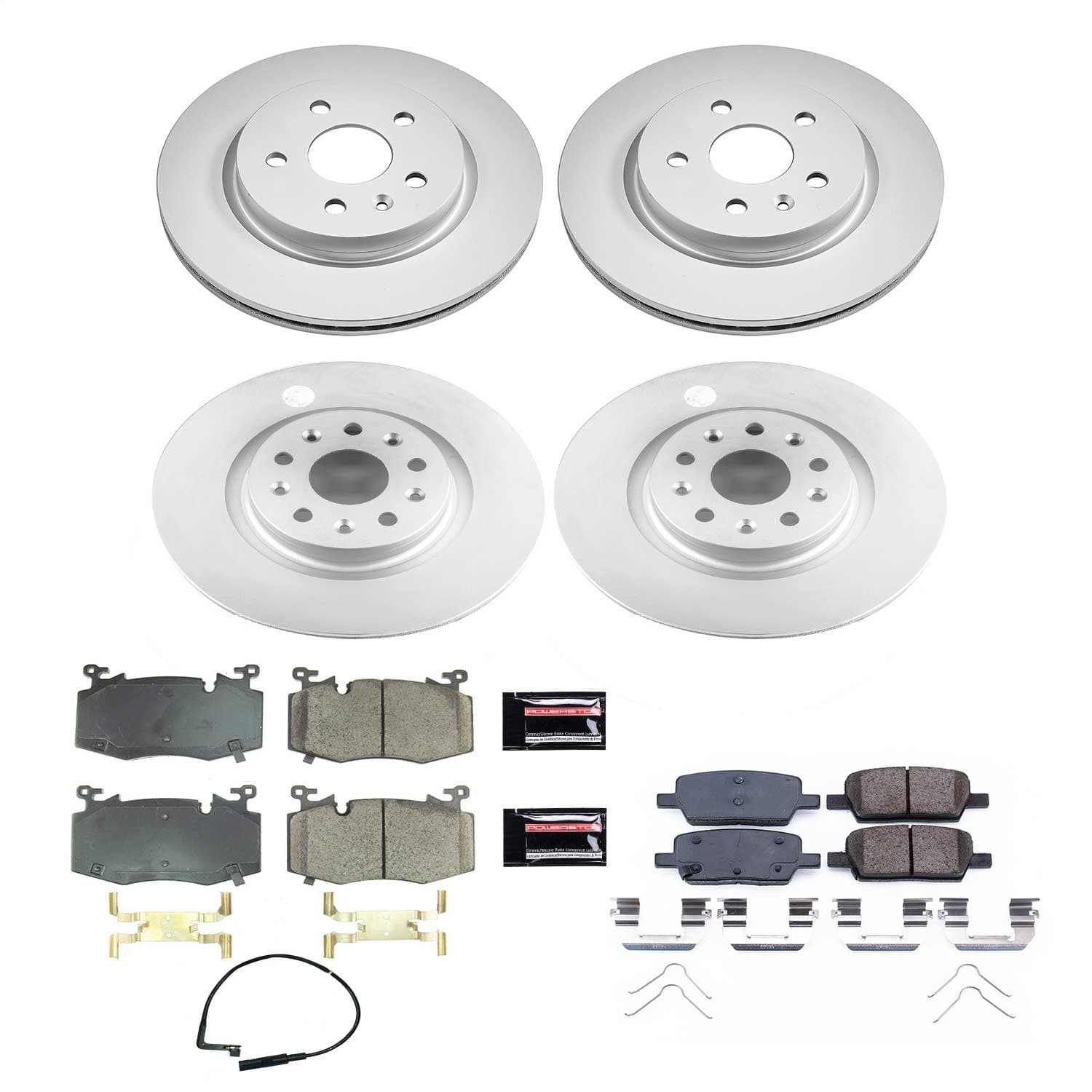 Power Stop - CRK8341 - Front and Rear - Disc Brake Pad and Rotor Kit image 1