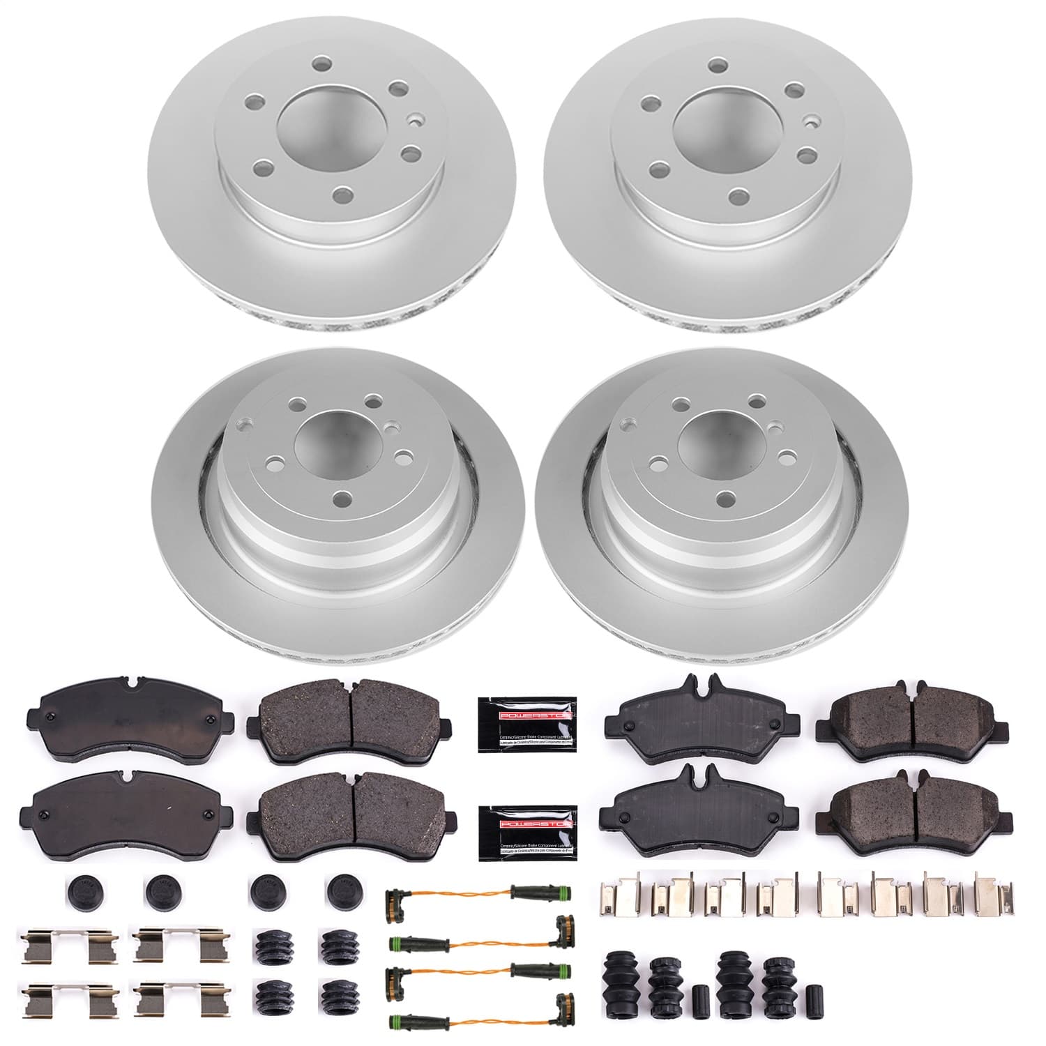 Power Stop - CRK8342 - Front and Rear - Disc Brake Pad and Rotor Kit image 1