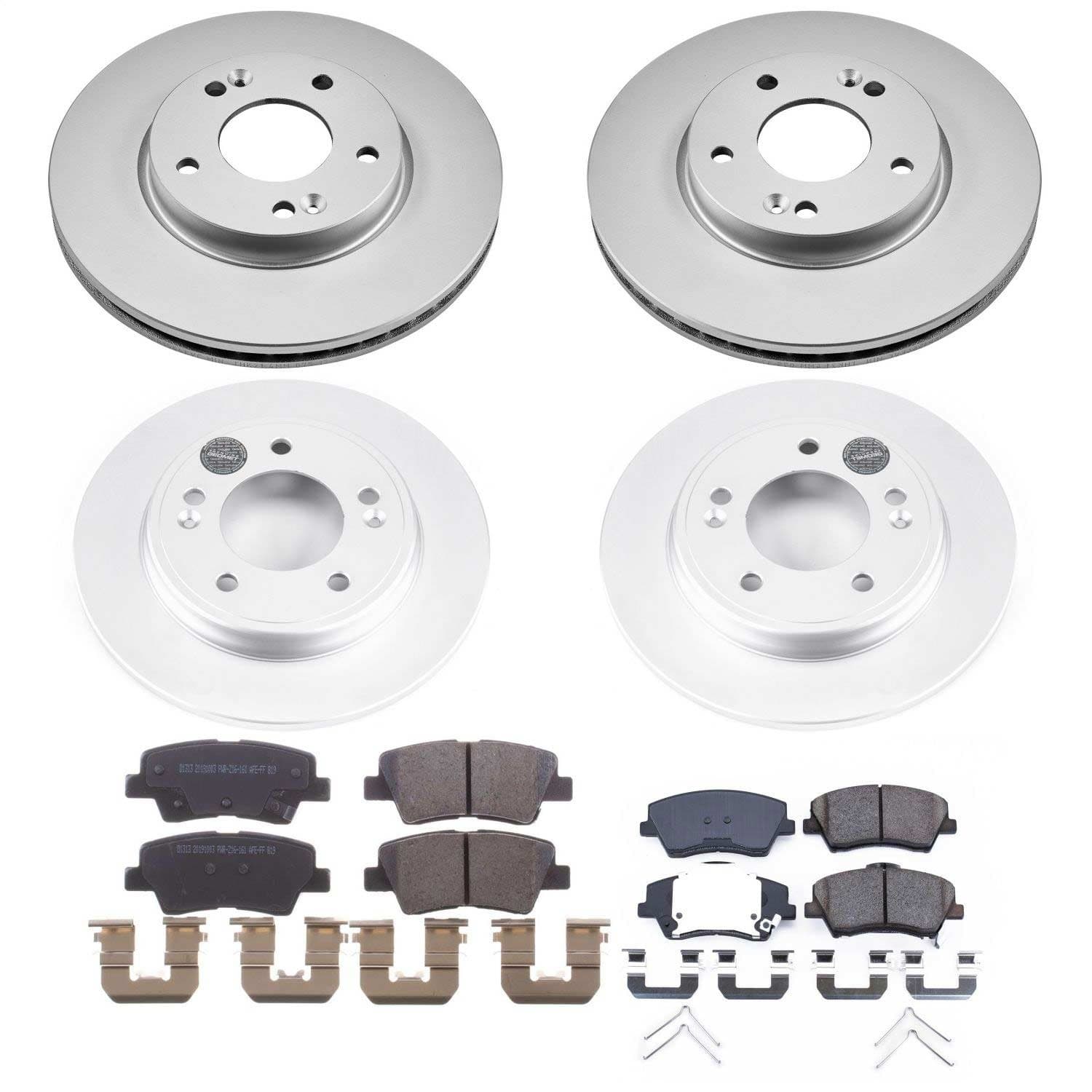 Power Stop - CRK8344 - Front and Rear - Disc Brake Pad and Rotor Kit image 1