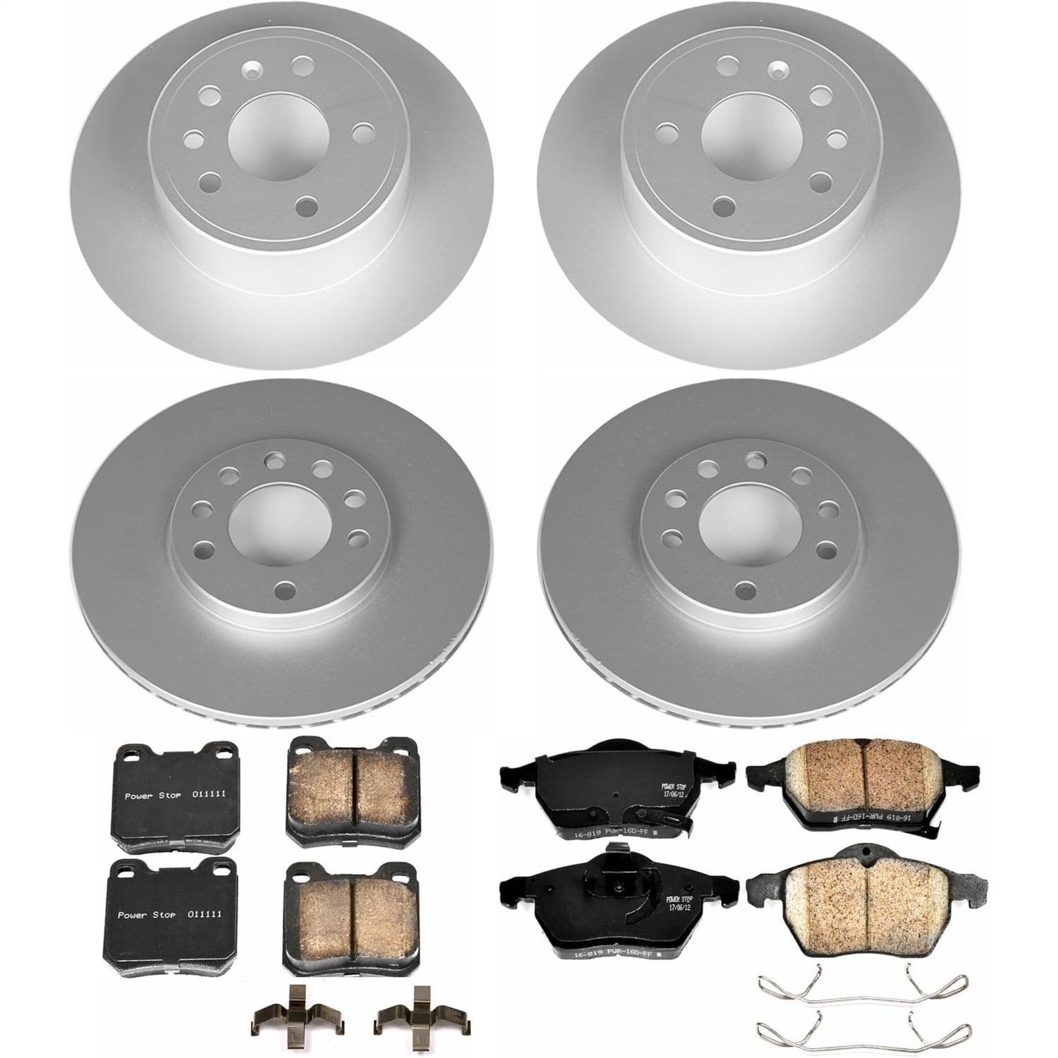 Power Stop - CRK835 - Front and Rear - Disc Brake Pad and Rotor Kit image 1