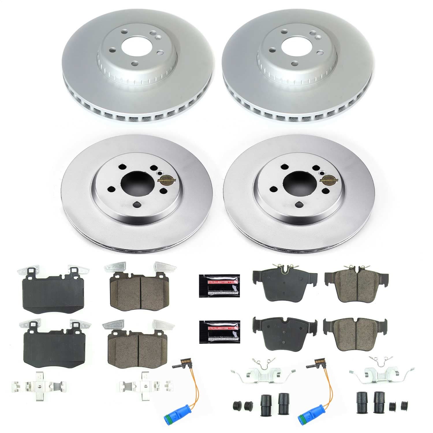 Power Stop - CRK8352 - Front and Rear - Disc Brake Pad and Rotor Kit image 1