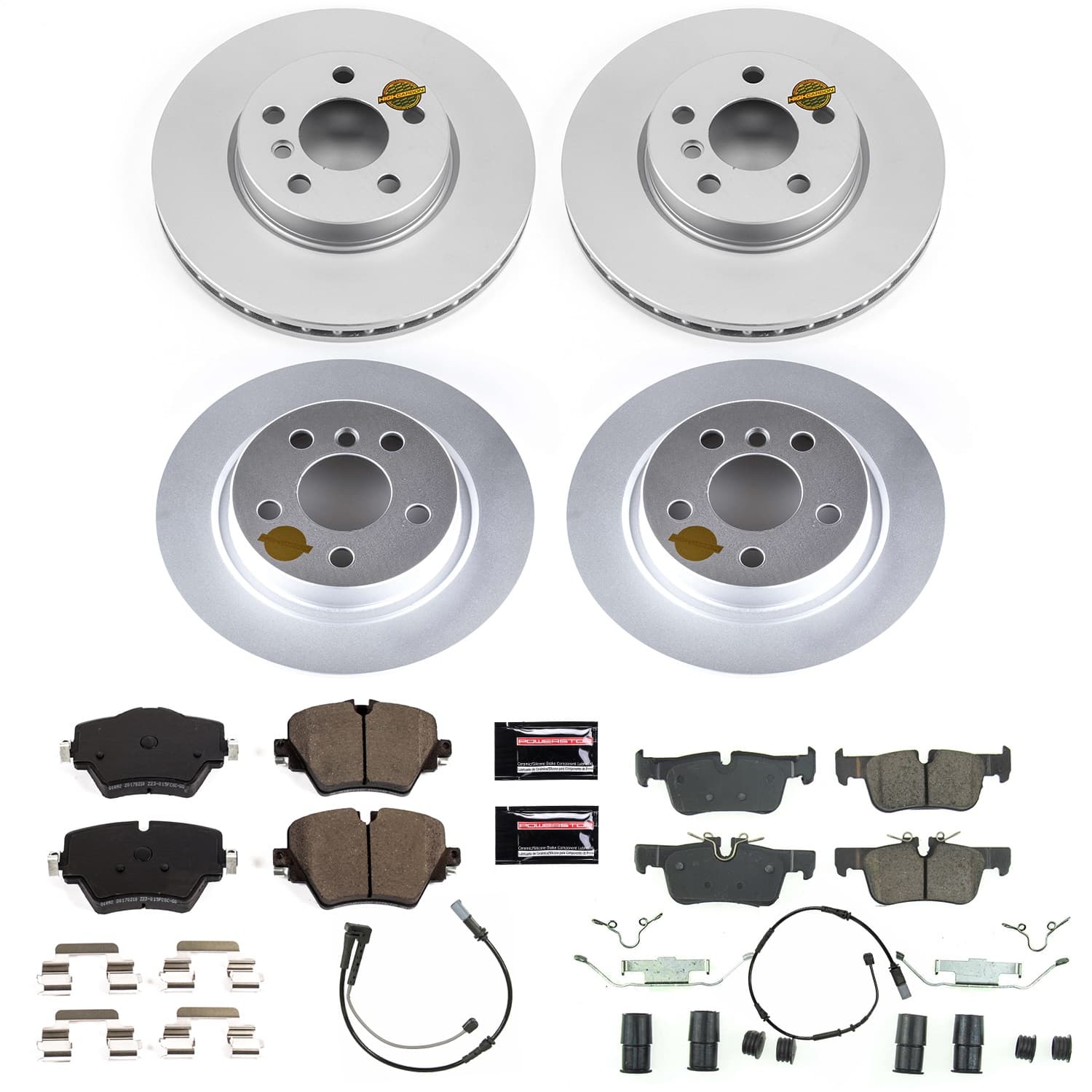 Power Stop - CRK8355 - Front and Rear - Disc Brake Pad and Rotor Kit image 1