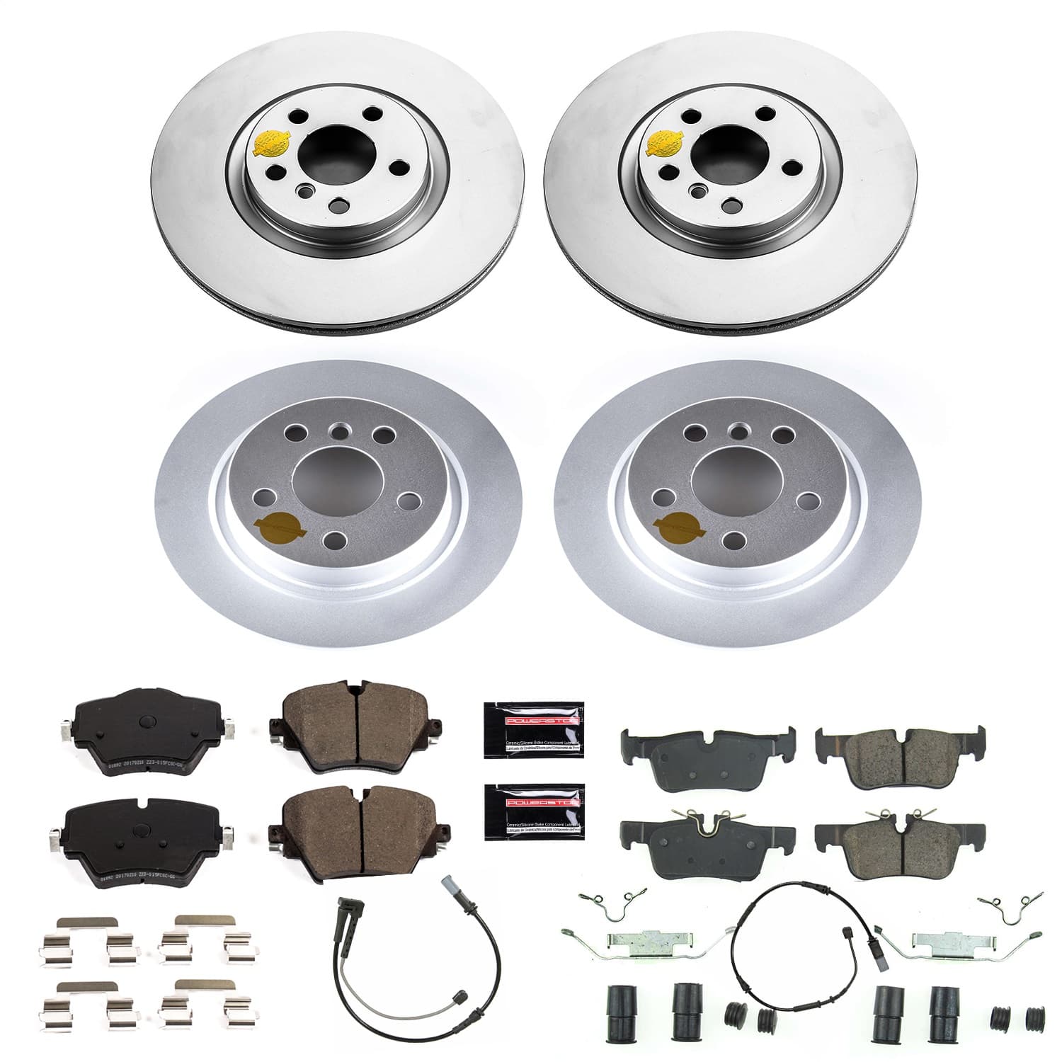 Power Stop - CRK8356 - Front and Rear - Disc Brake Pad and Rotor Kit image 1