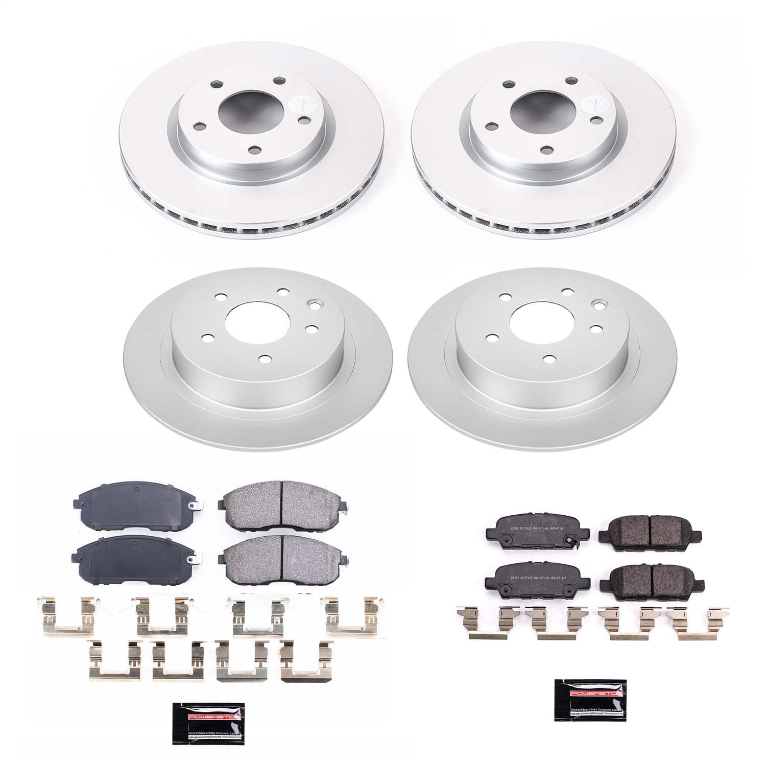 Power Stop - CRK8359 - Front and Rear - Disc Brake Pad and Rotor Kit image 1