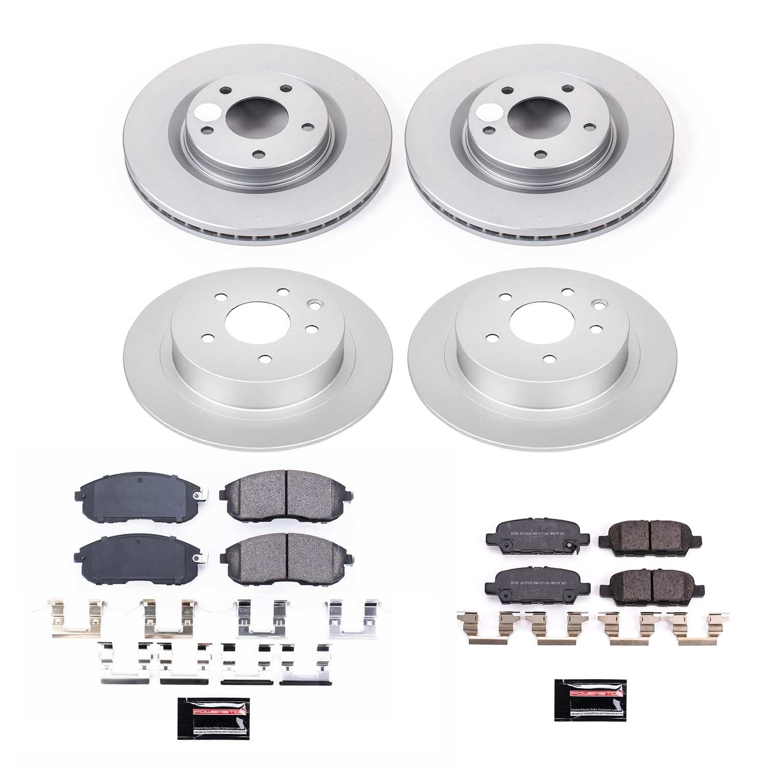 Power Stop - CRK8360 - Front and Rear - Disc Brake Pad and Rotor Kit image 1