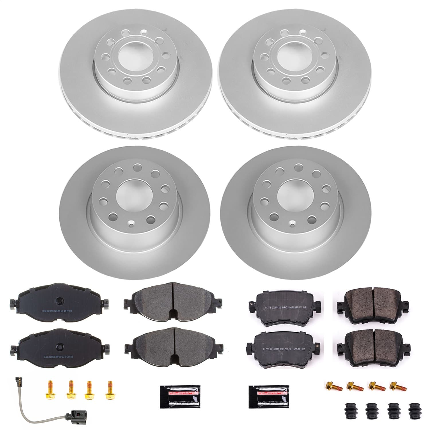 Power Stop - CRK8363 - Front and Rear - Disc Brake Pad and Rotor Kit image 1