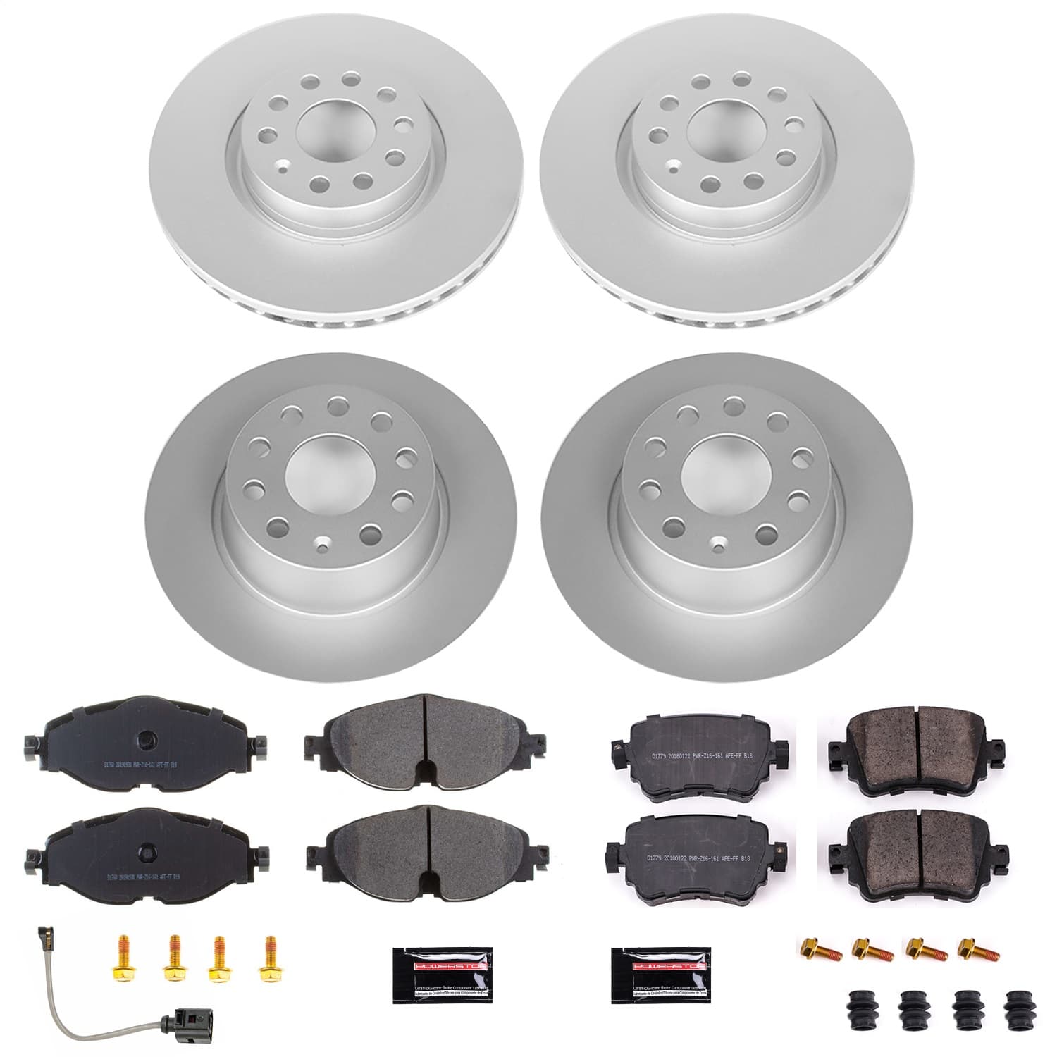 Power Stop - CRK8364 - Front and Rear - Disc Brake Pad and Rotor Kit image 1