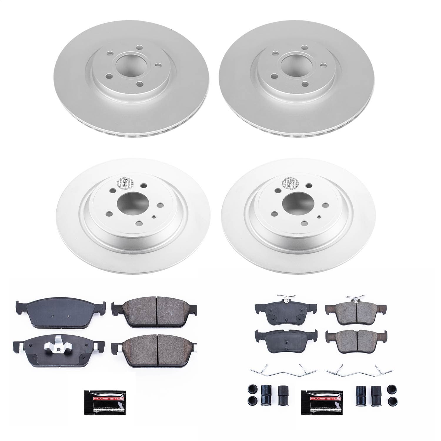 Power Stop - CRK8390 - Front and Rear - Disc Brake Pad and Rotor Kit image 1