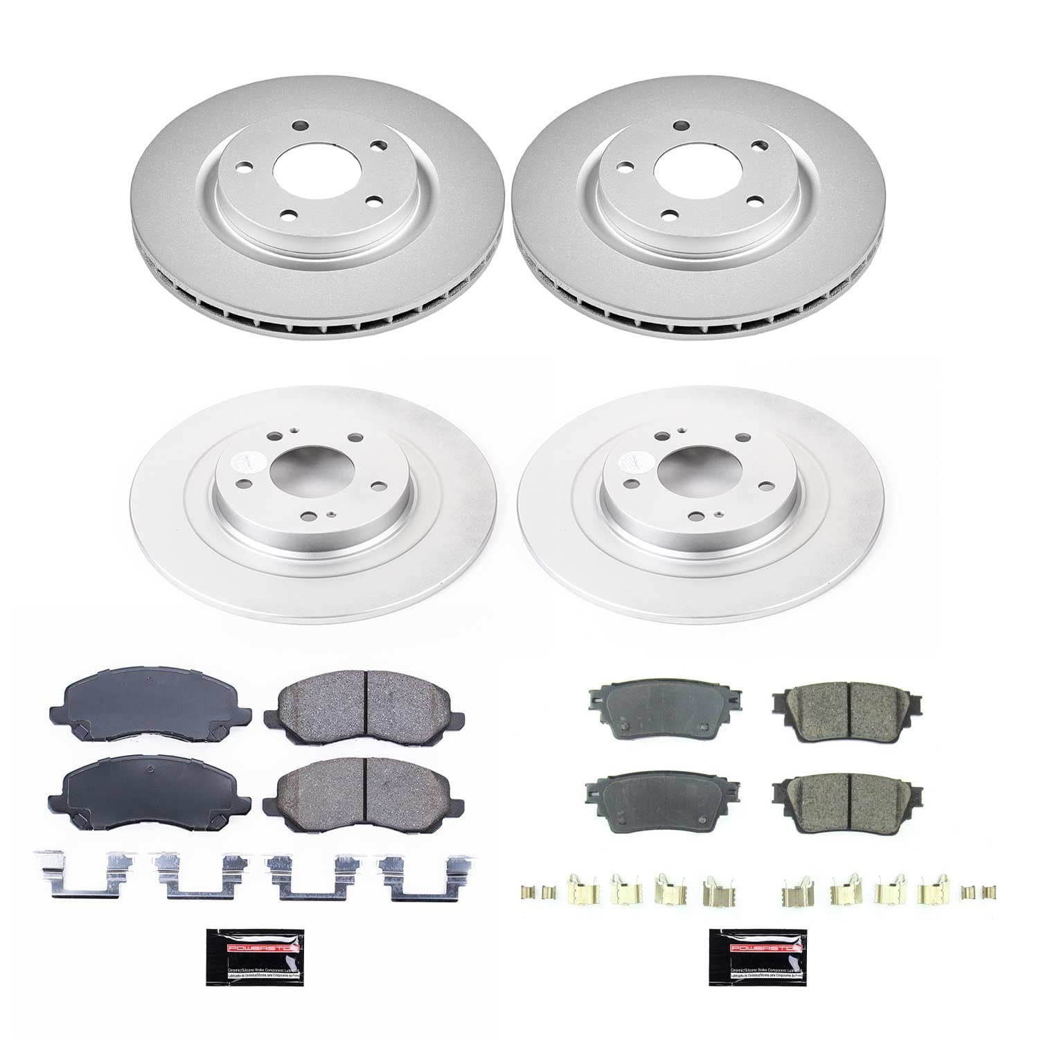 Power Stop - CRK8397 - Front and Rear - Disc Brake Pad and Rotor Kit image 1
