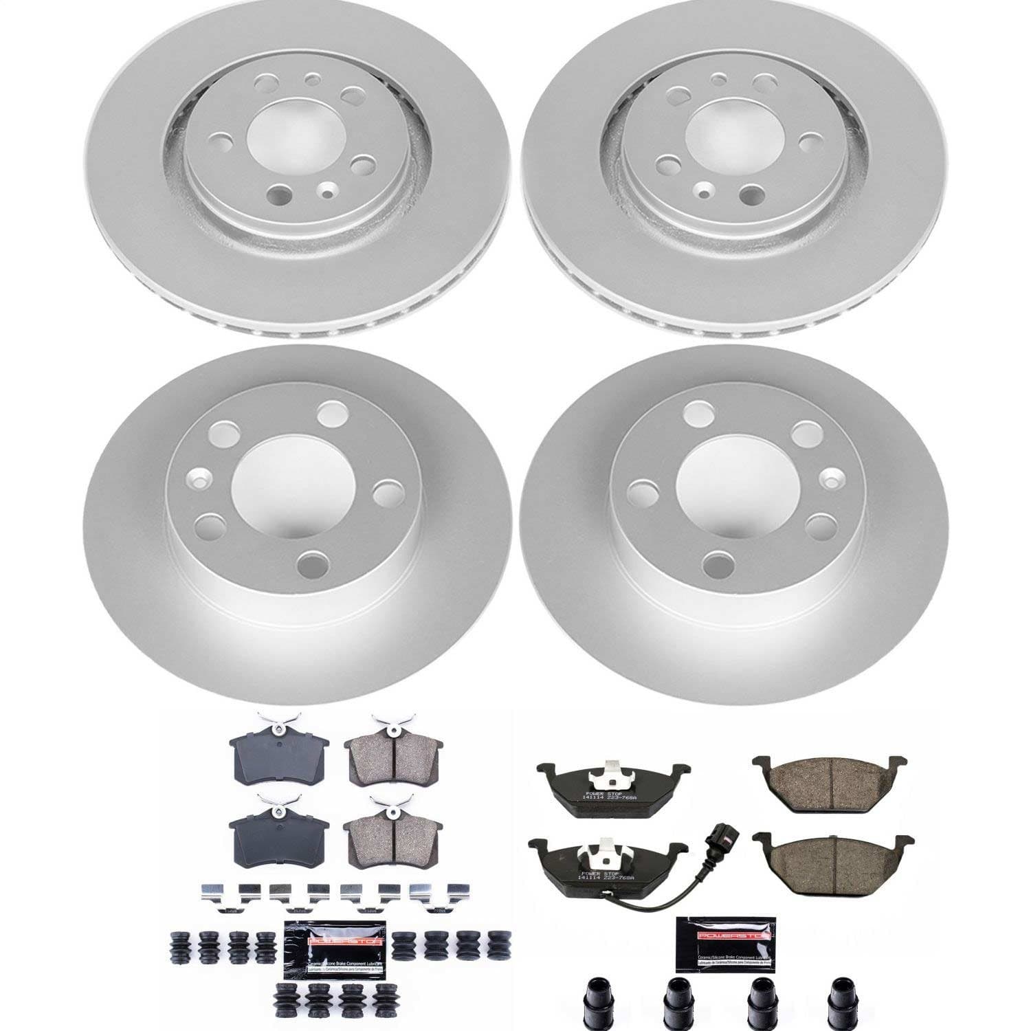 Power Stop - CRK840 - Front and Rear - Disc Brake Pad and Rotor Kit image 1