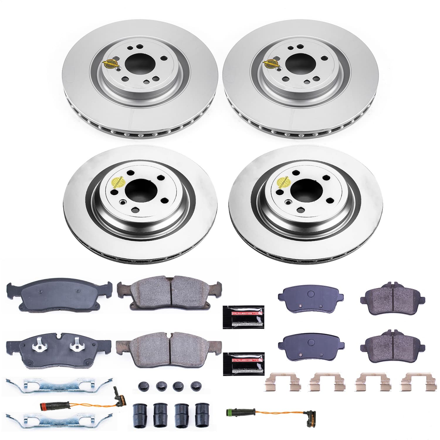 Power Stop - CRK8435 - Front and Rear - Disc Brake Pad and Rotor Kit image 1