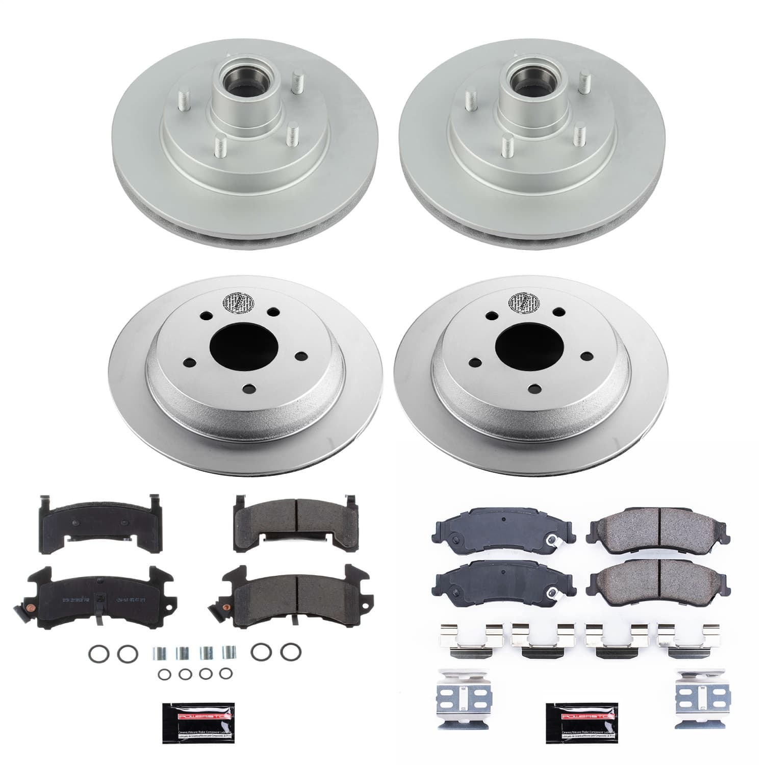 Power Stop - CRK8437 - Front and Rear - Disc Brake Pad and Rotor Kit image 1