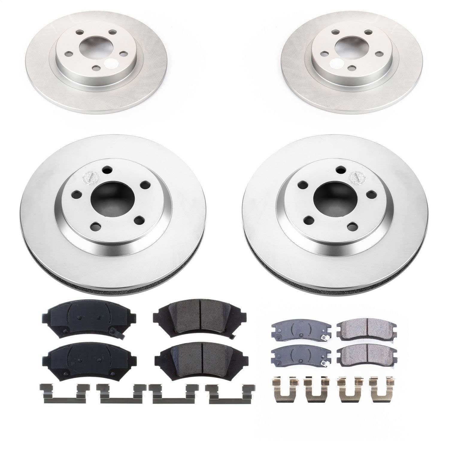Power Stop - CRK8438 - Front and Rear - Disc Brake Pad and Rotor Kit image 1