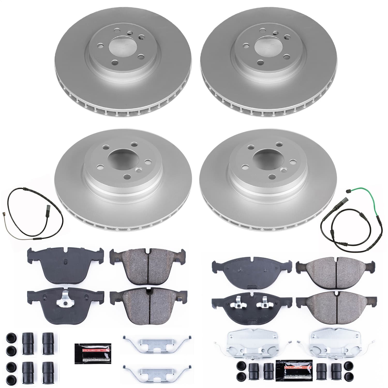 Power Stop - CRK8442 - Front and Rear - Disc Brake Pad and Rotor Kit image 1