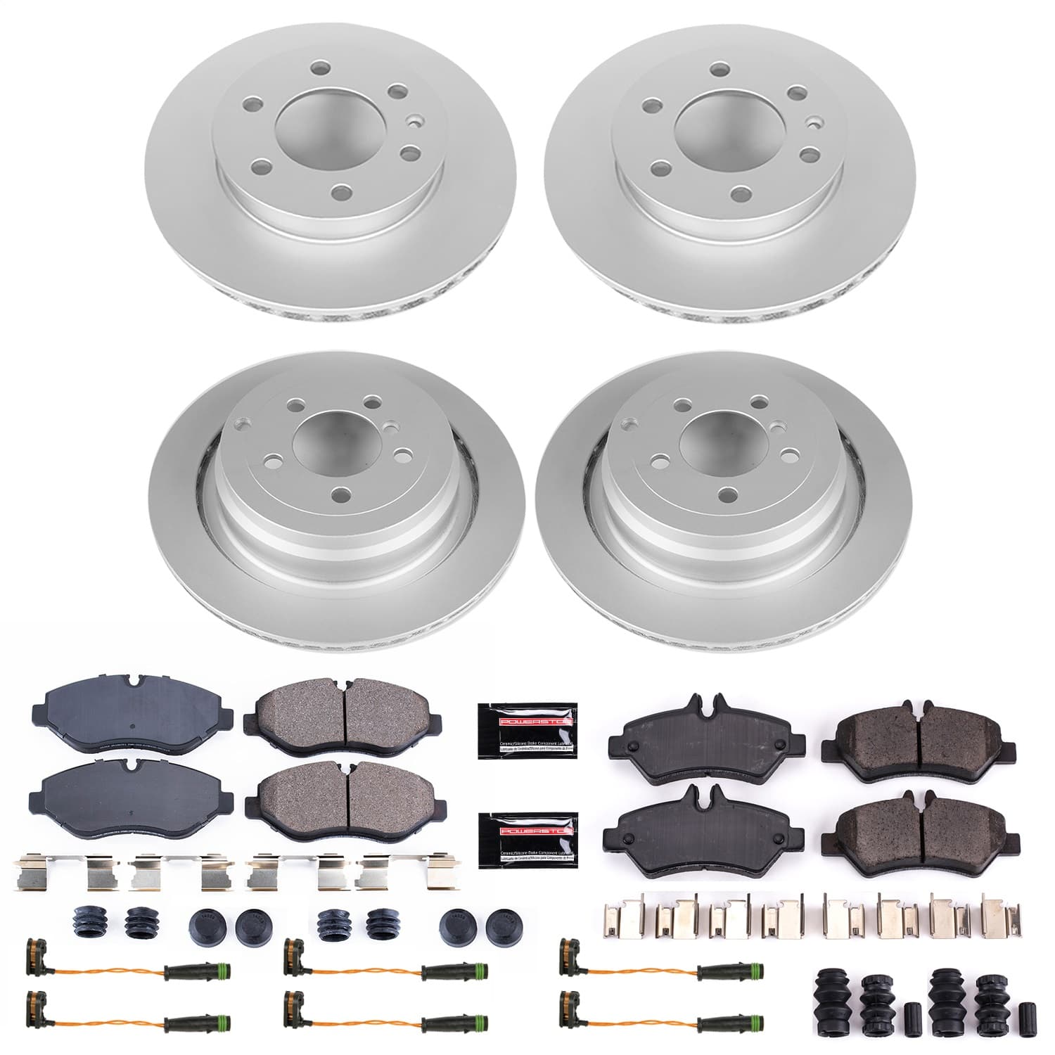 Power Stop - CRK8449 - Front and Rear - Disc Brake Pad and Rotor Kit image 1