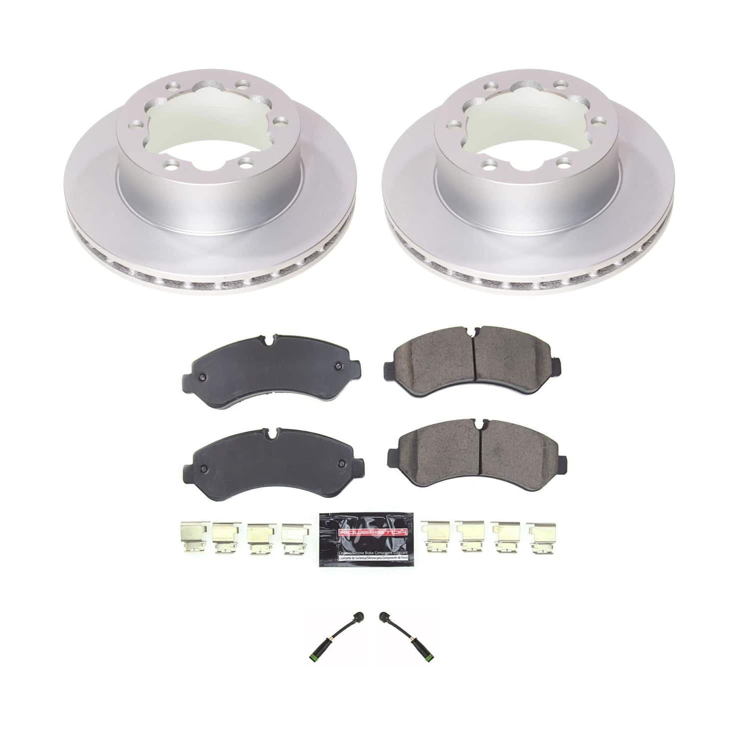 Power Stop - CRK8450 - Front and Rear - Disc Brake Pad and Rotor Kit image 1
