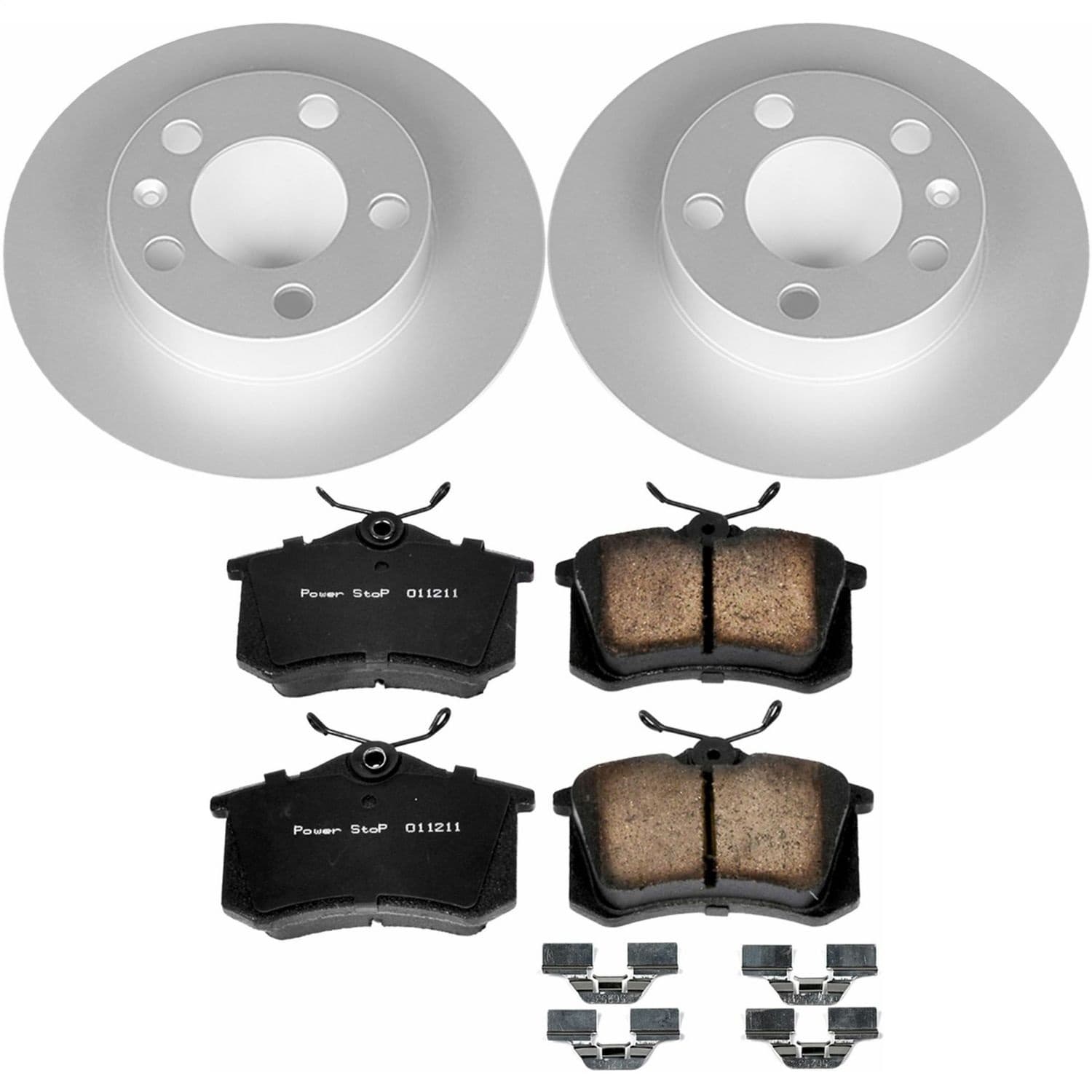 Power Stop - CRK848 - Rear - Disc Brake Pad and Rotor Kit image 1