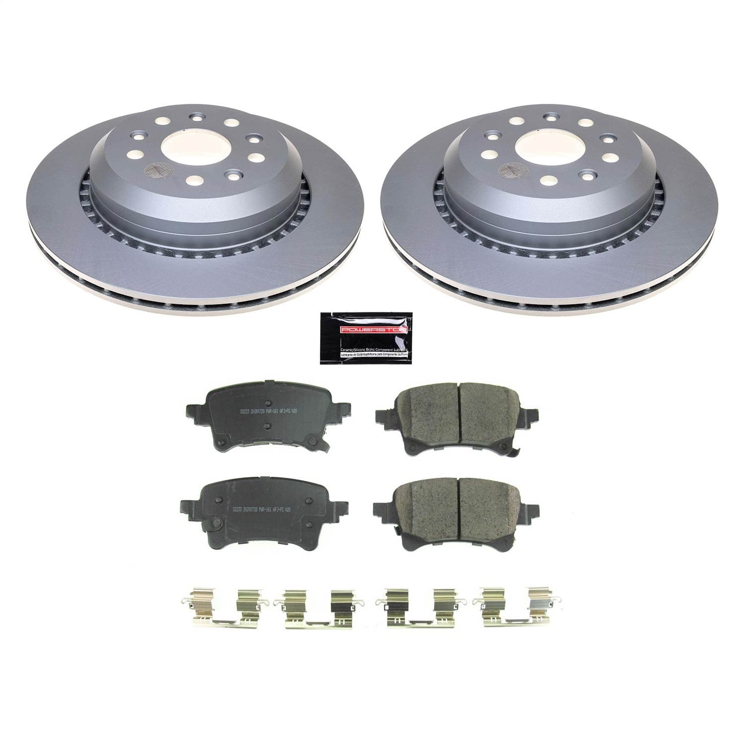 Power Stop - CRK8490 - Rear - Disc Brake Pad and Rotor Kit image 1