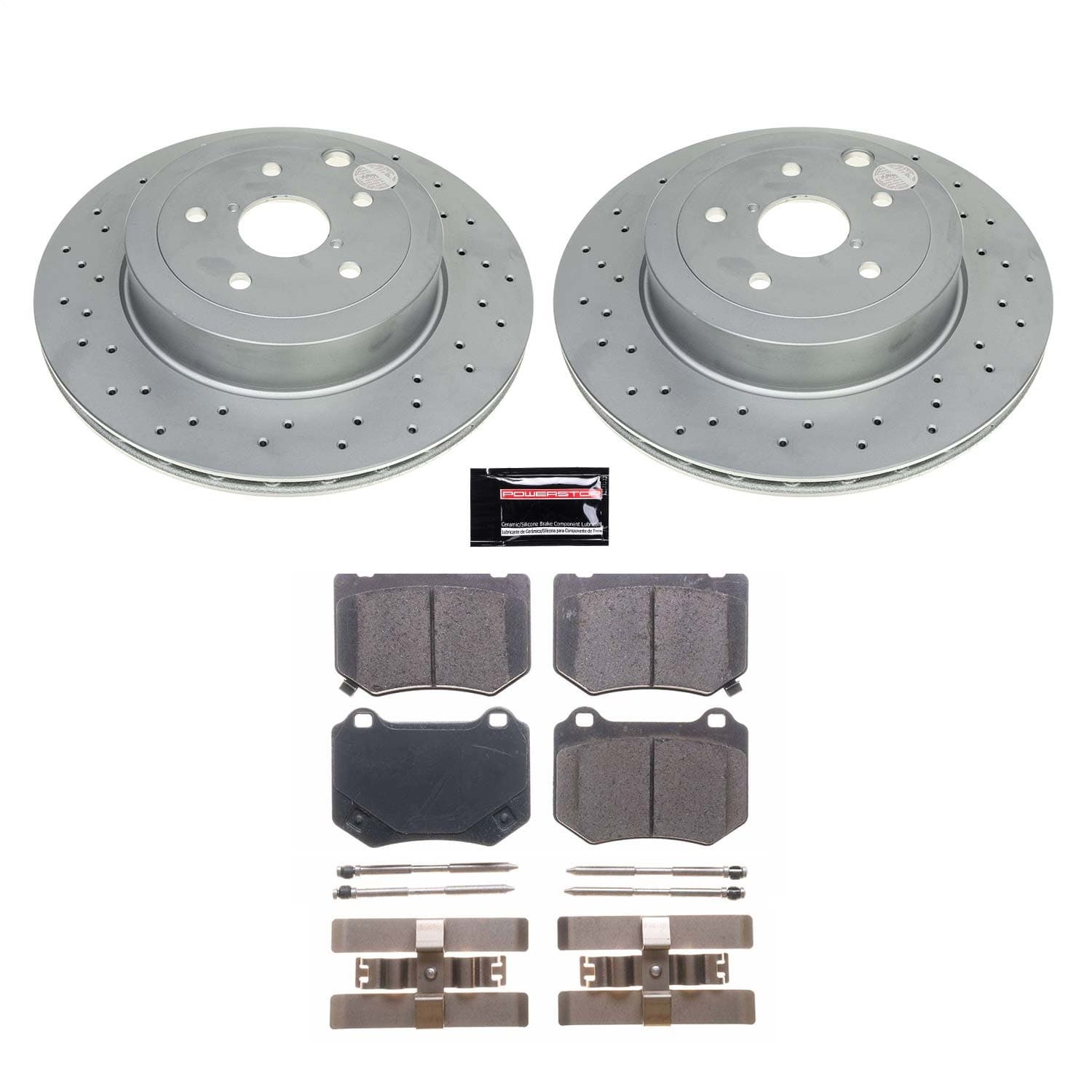 Power Stop - CRK8496 - Rear - Disc Brake Pad and Rotor Kit image 1