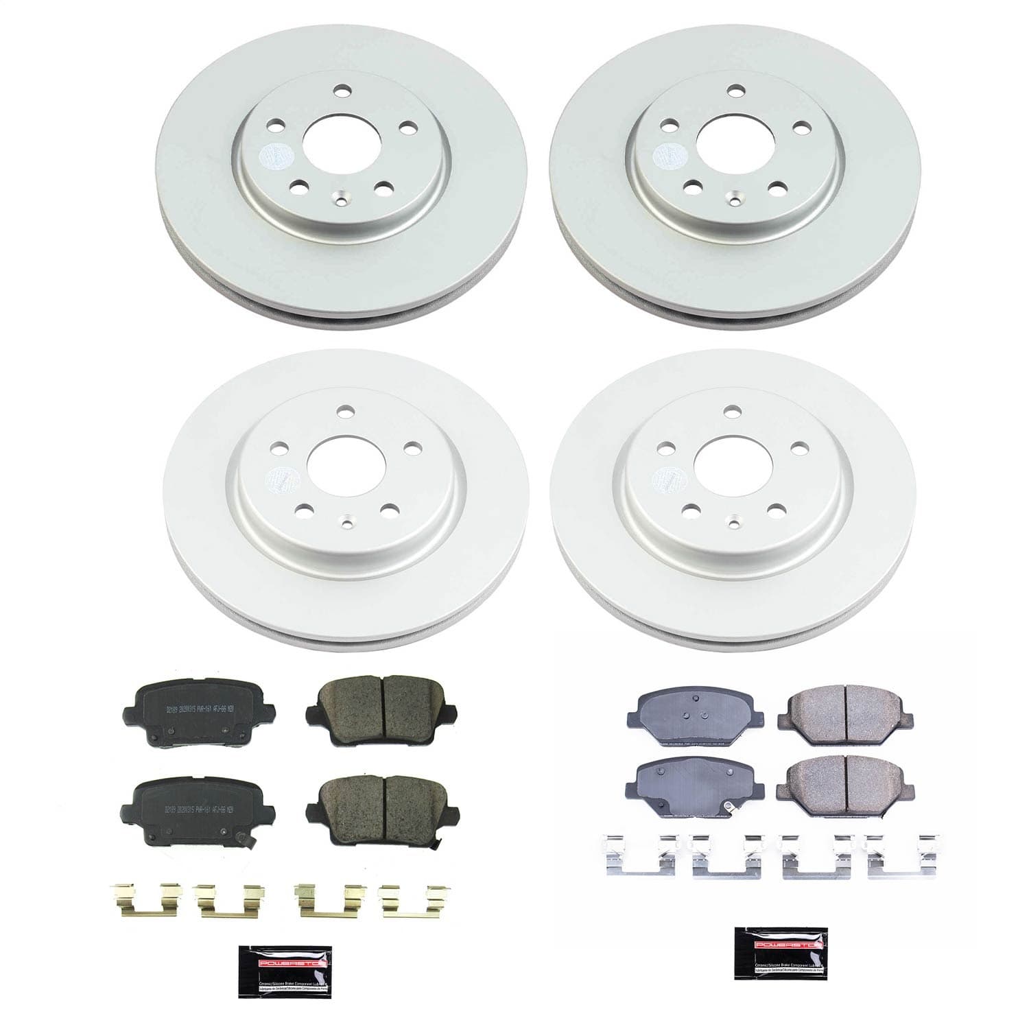 Power Stop - CRK8504 - Front and Rear - Disc Brake Pad and Rotor Kit image 1
