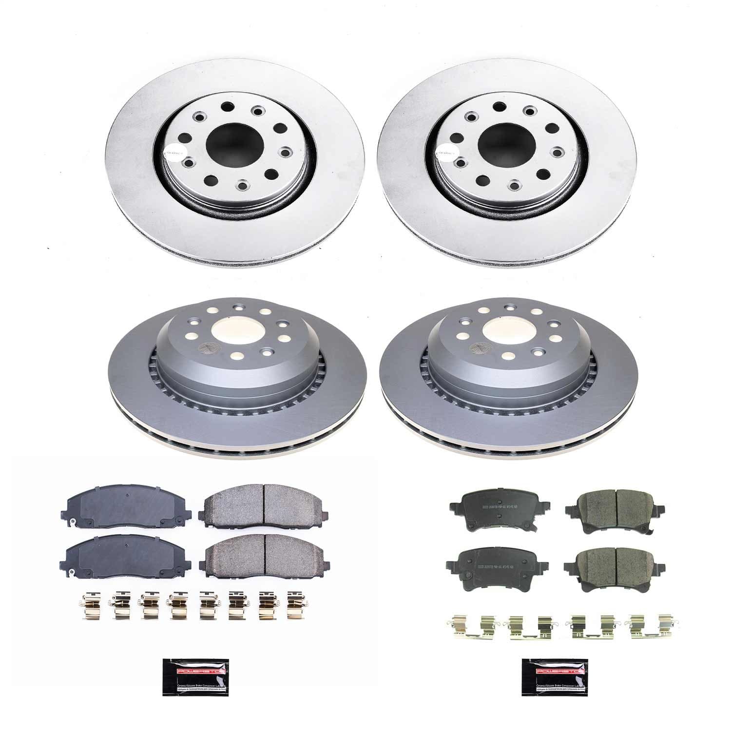 Power Stop - CRK8509 - Front and Rear - Disc Brake Pad and Rotor Kit image 1