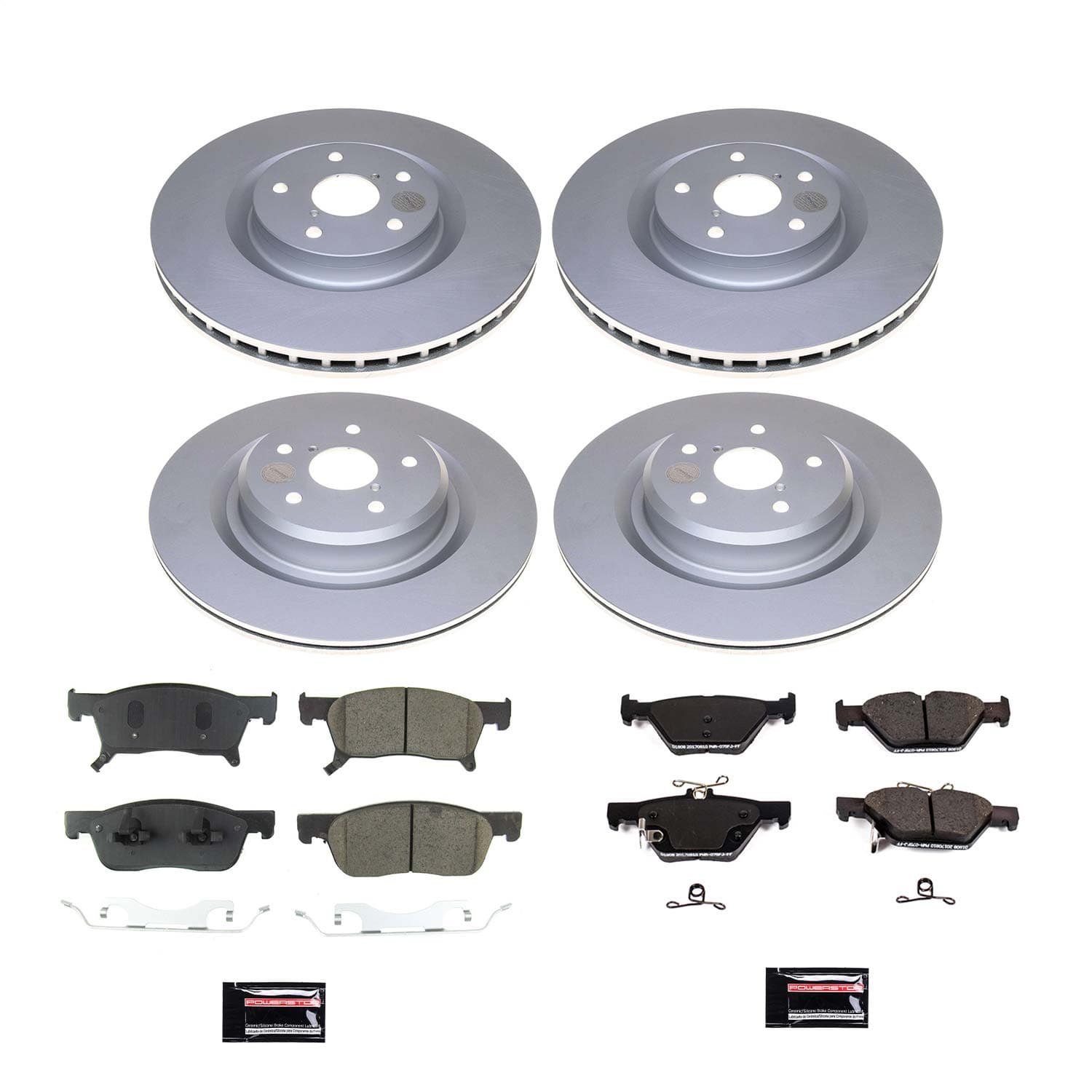 Power Stop - CRK8518 - Front and Rear - Disc Brake Pad and Rotor Kit image 1