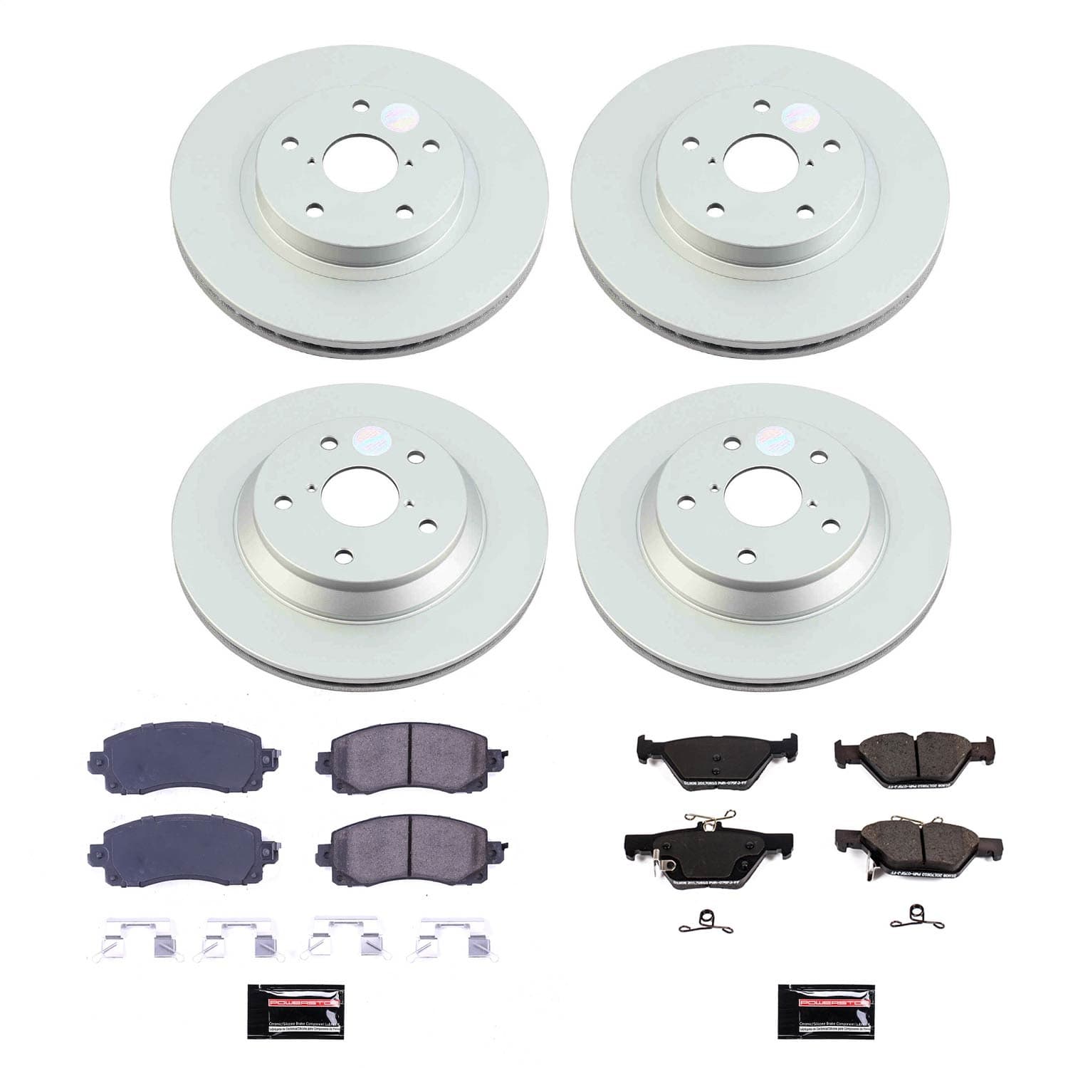 Power Stop - CRK8520 - Front and Rear - Disc Brake Pad and Rotor Kit image 1