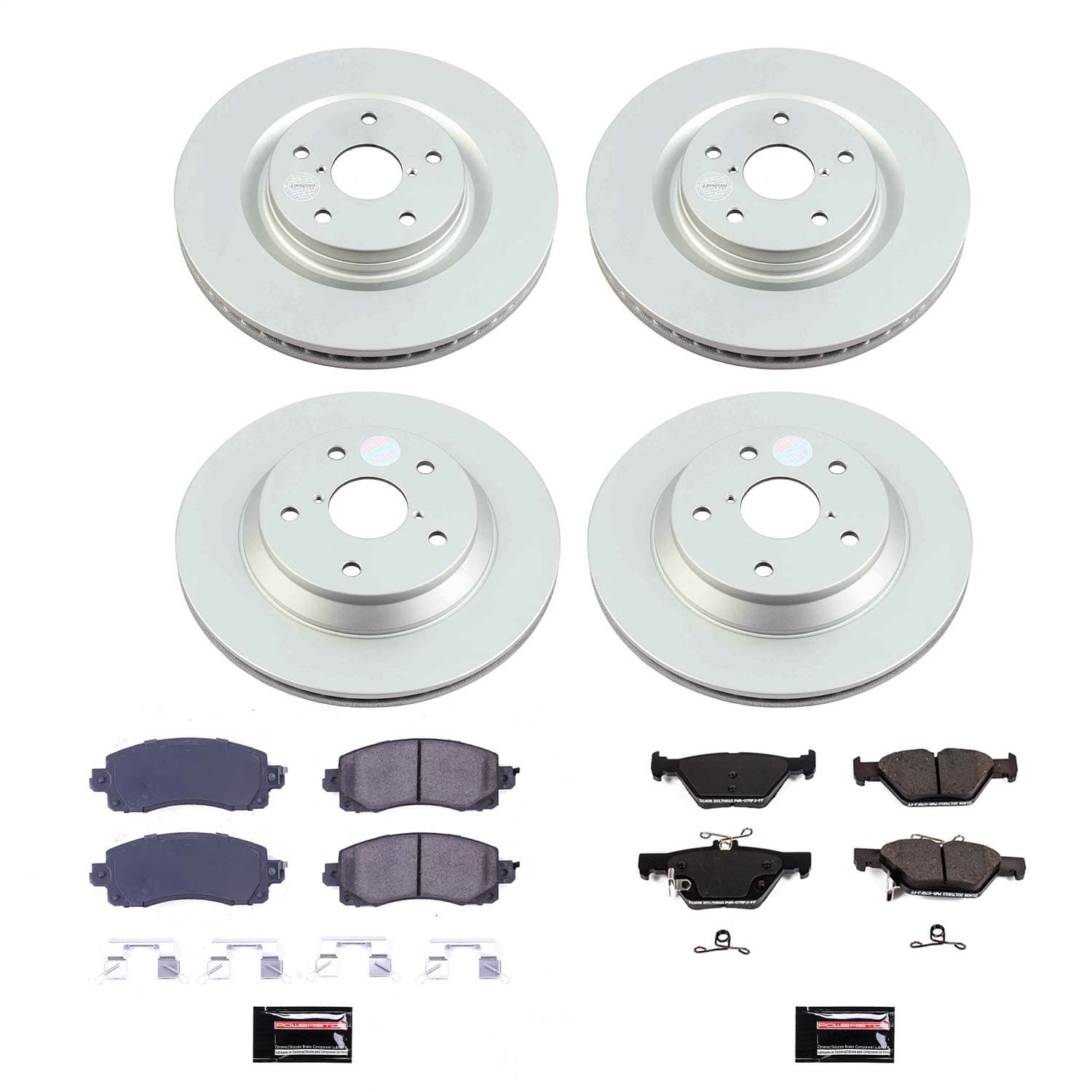 Power Stop - CRK8521 - Front and Rear - Disc Brake Pad and Rotor Kit image 1