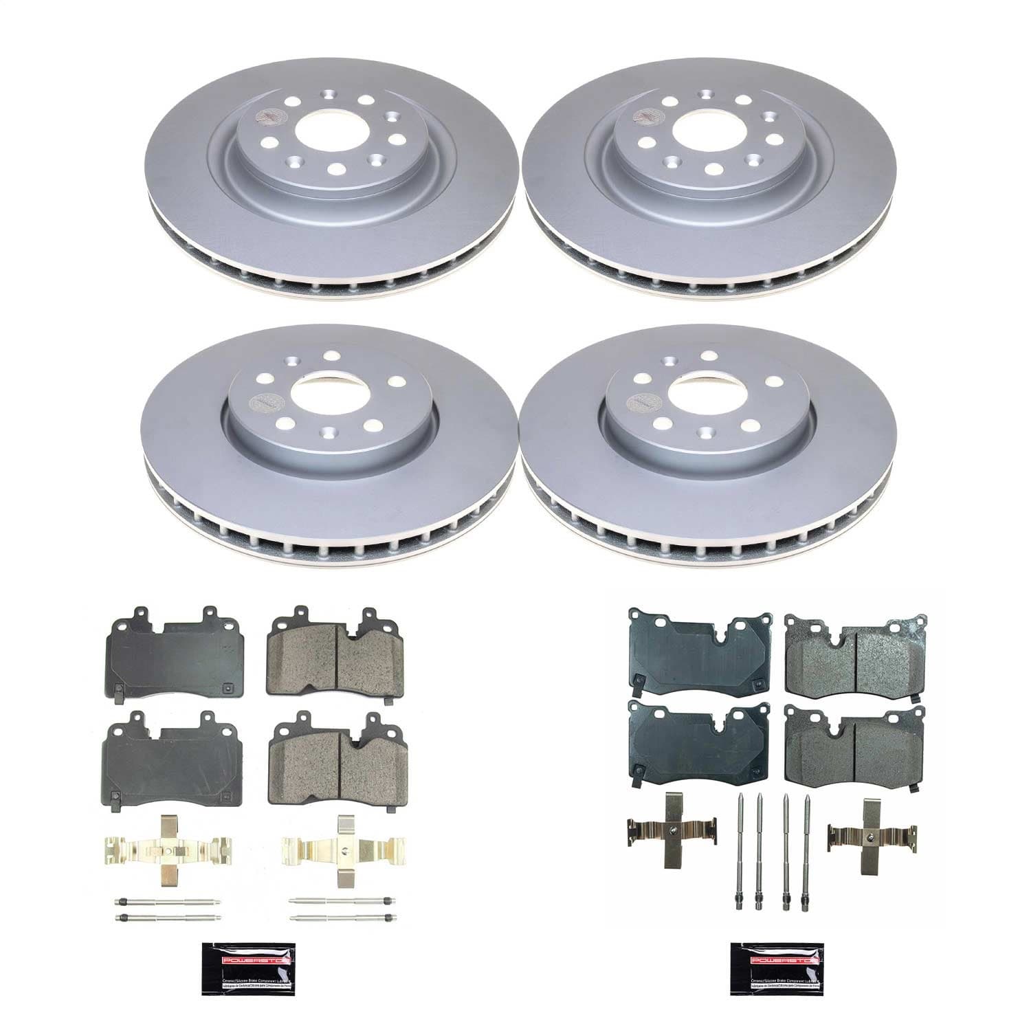 Power Stop - CRK8527 - Front and Rear - Disc Brake Pad and Rotor Kit image 1