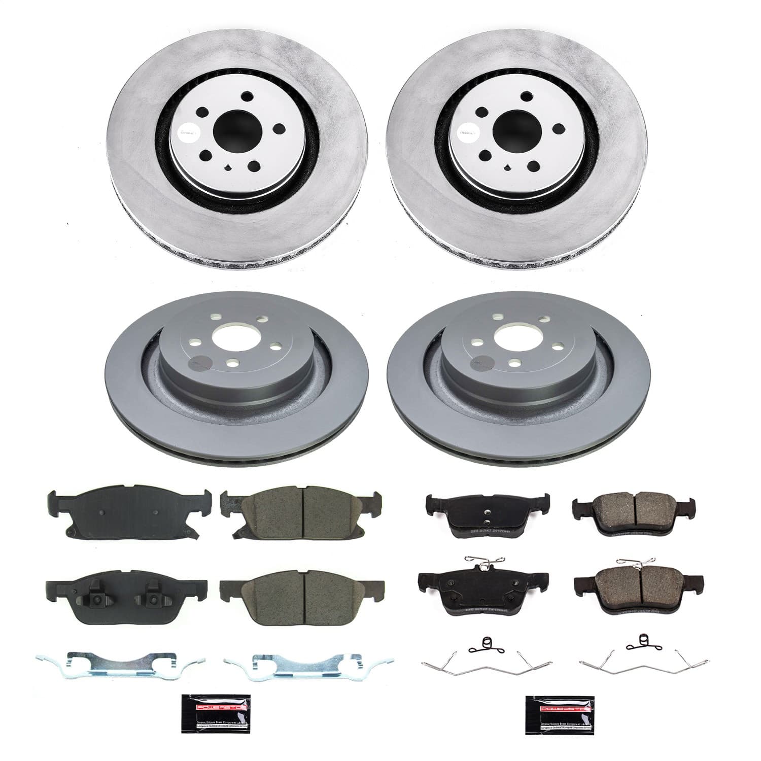 Power Stop - CRK8535 - Front and Rear - Disc Brake Pad and Rotor Kit image 1