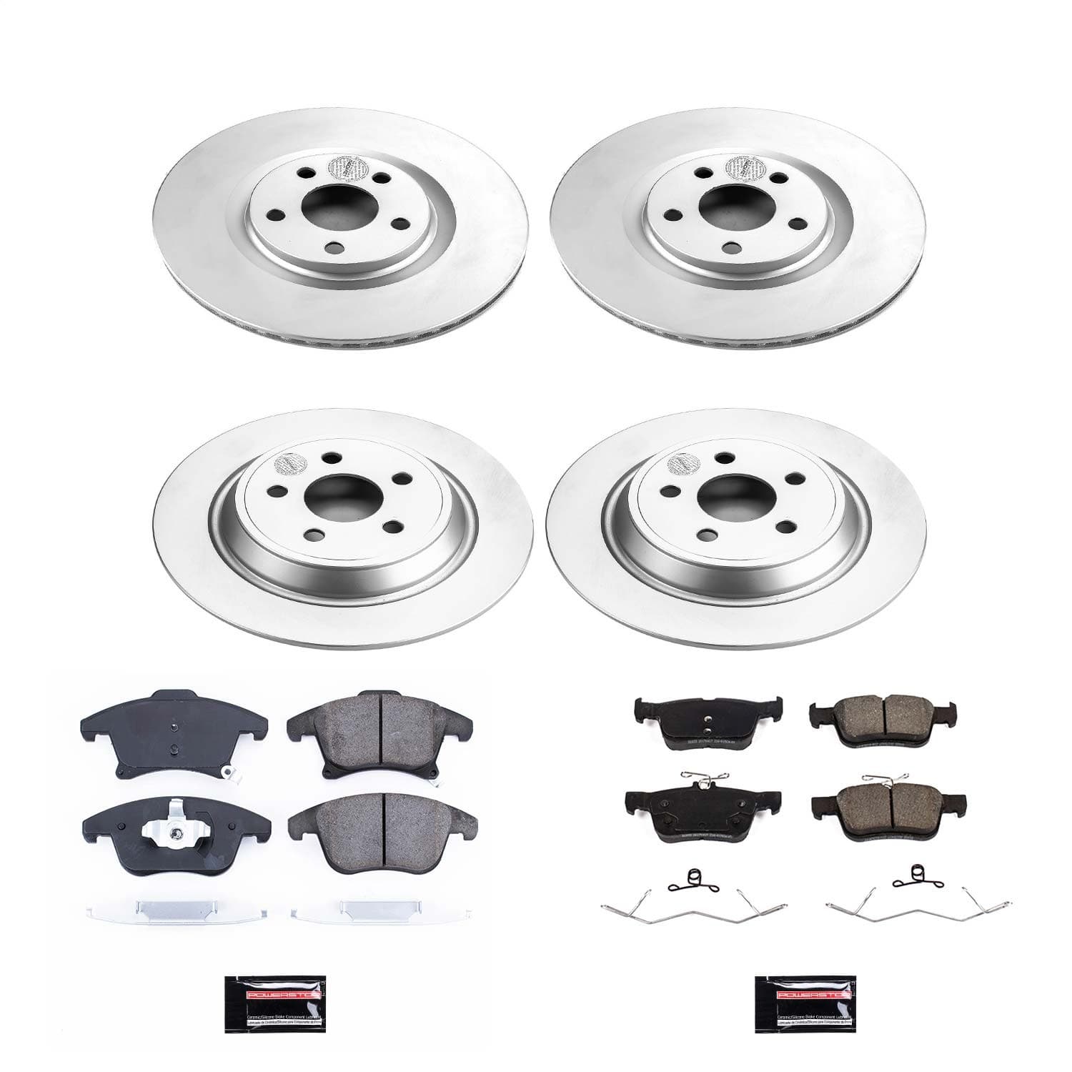 Power Stop - CRK8541 - Front and Rear - Disc Brake Pad and Rotor Kit image 1