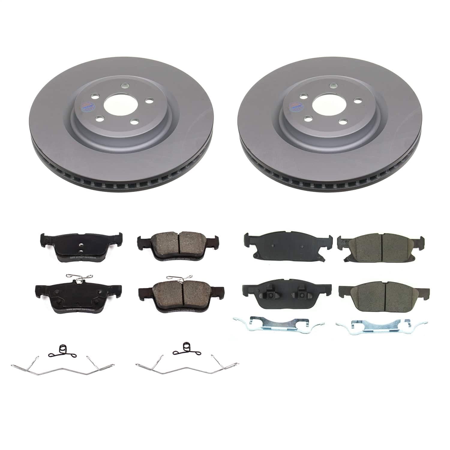 Power Stop - CRK8543 - Front and Rear - Disc Brake Pad and Rotor Kit image 1