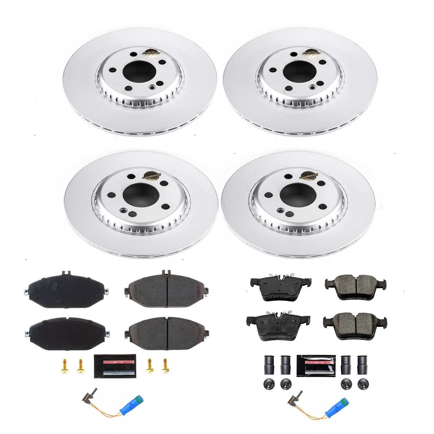 Power Stop - CRK8546 - Front and Rear - Disc Brake Pad and Rotor Kit image 1