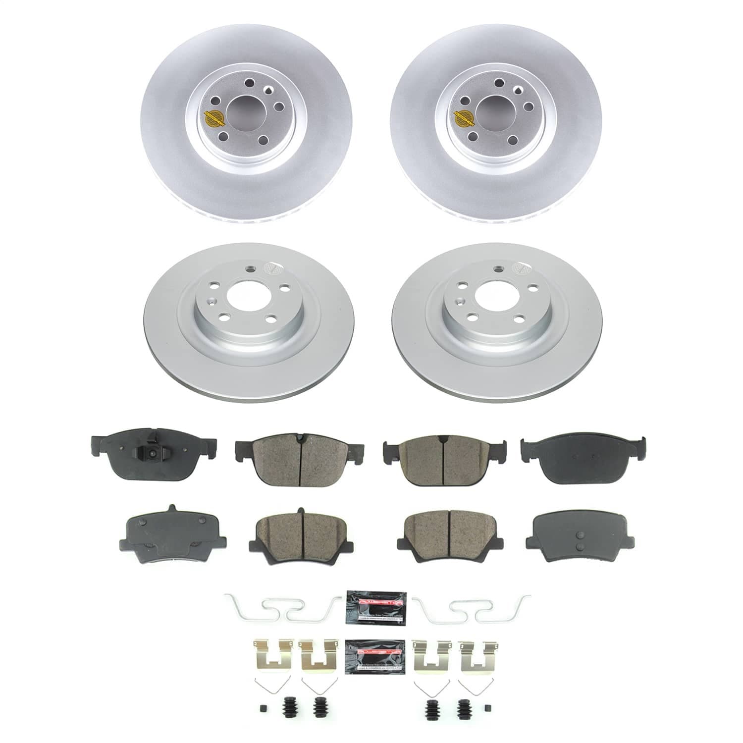 Power Stop - CRK8553 - Front and Rear - Disc Brake Pad and Rotor Kit image 1