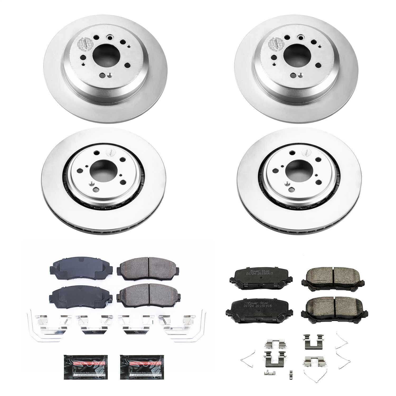 Power Stop - CRK8613 - Front and Rear - Disc Brake Pad and Rotor Kit image 1