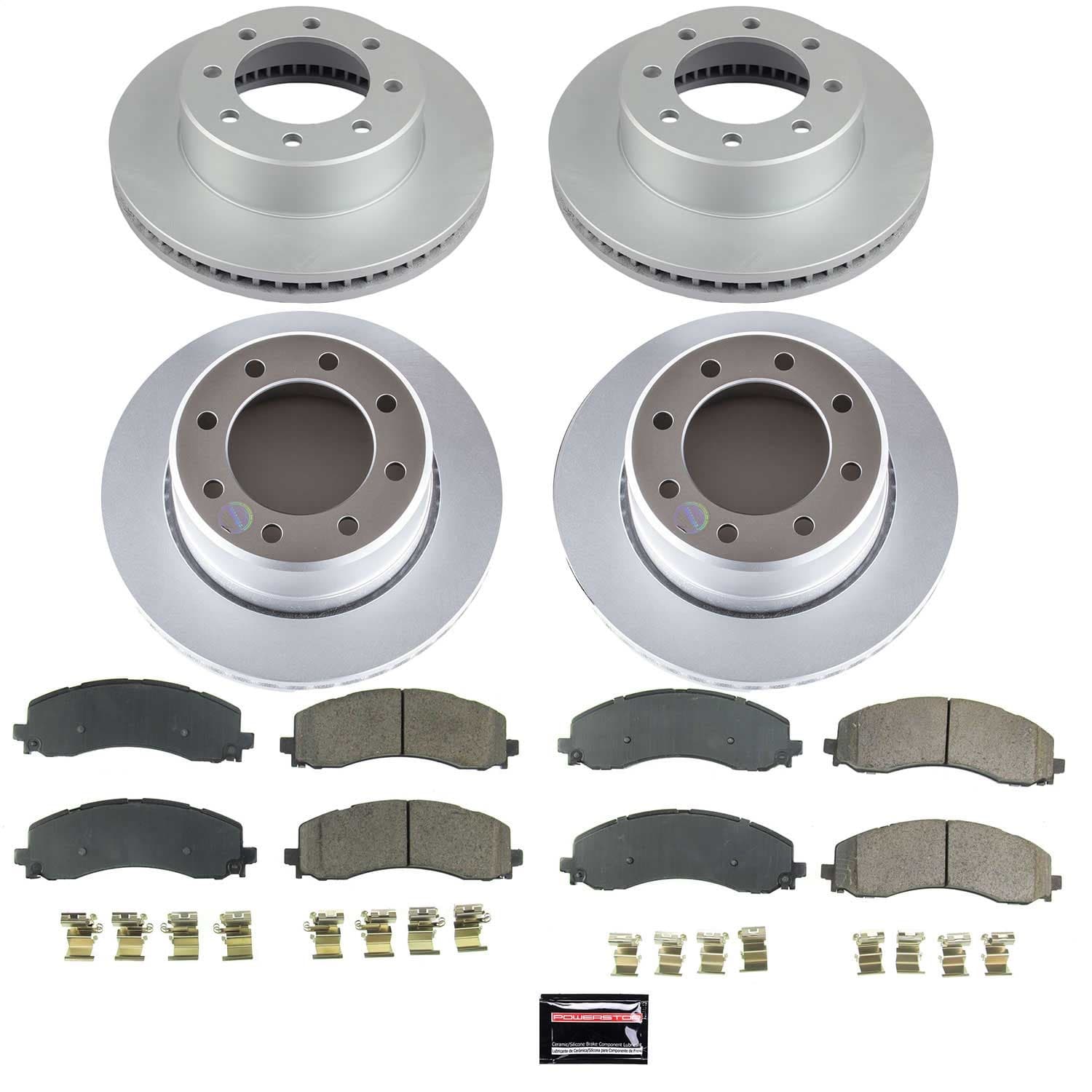 Power Stop - CRK8640 - Front and Rear - Disc Brake Pad and Rotor Kit image 1