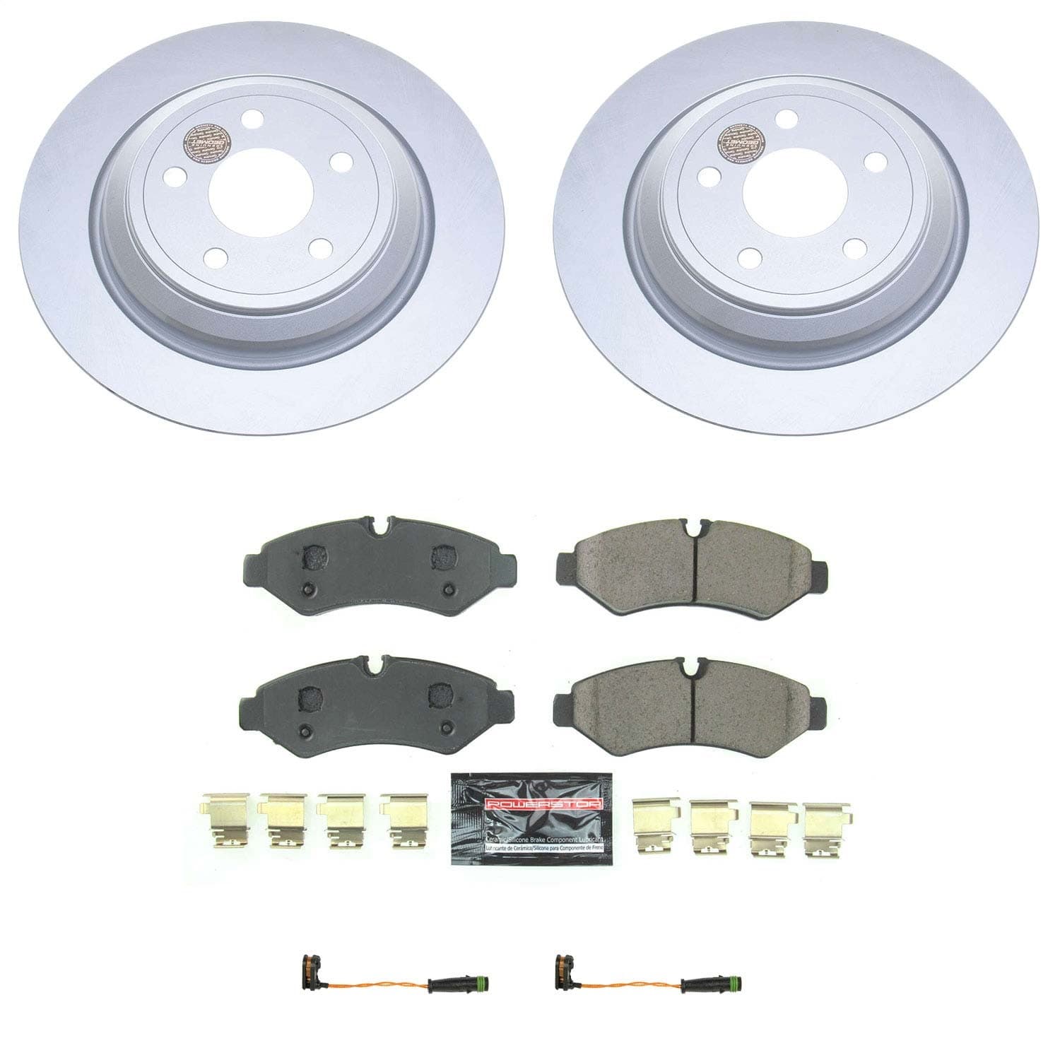 Power Stop - CRK8649 - Rear - Disc Brake Pad and Rotor Kit image 1