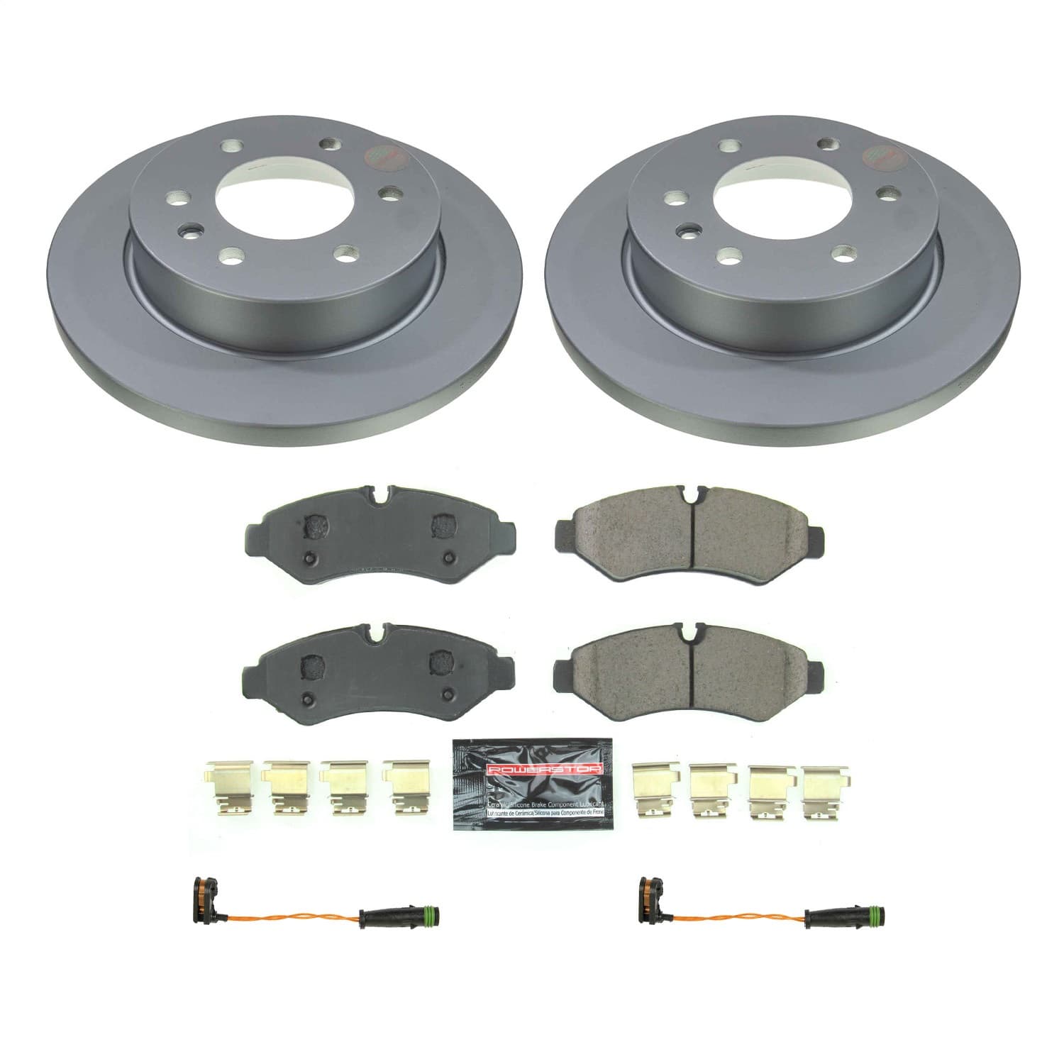 Power Stop - CRK8655 - Rear - Disc Brake Pad and Rotor Kit image 1